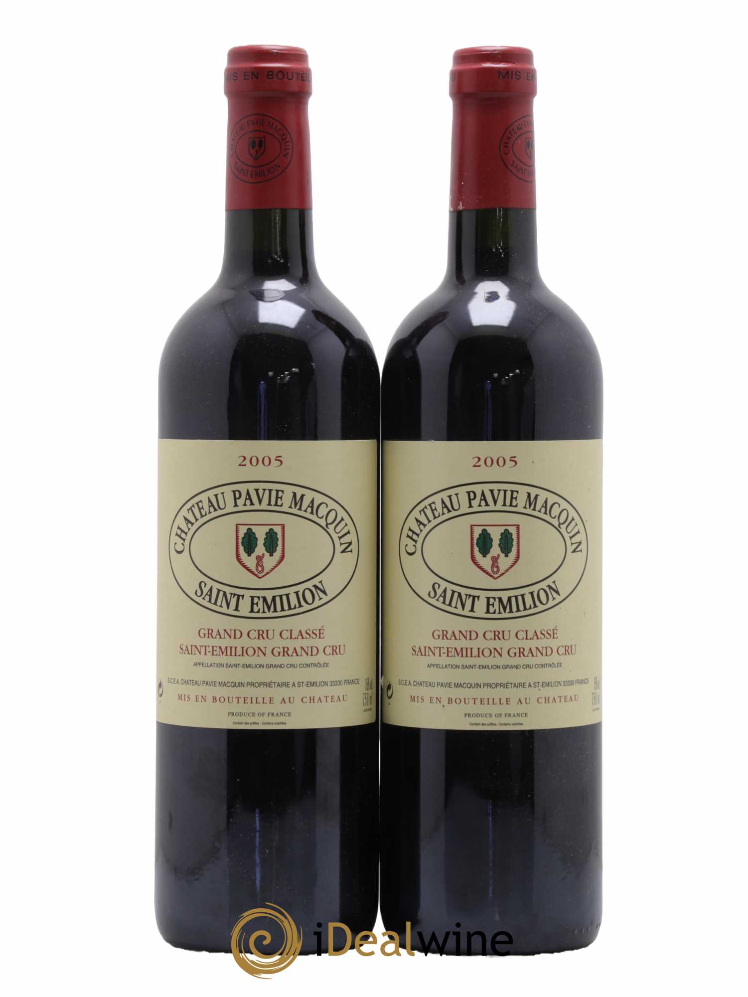 Château Pavie Macquin 1er Grand Cru Classé B 2005 - Lot de 2 bouteilles - 0