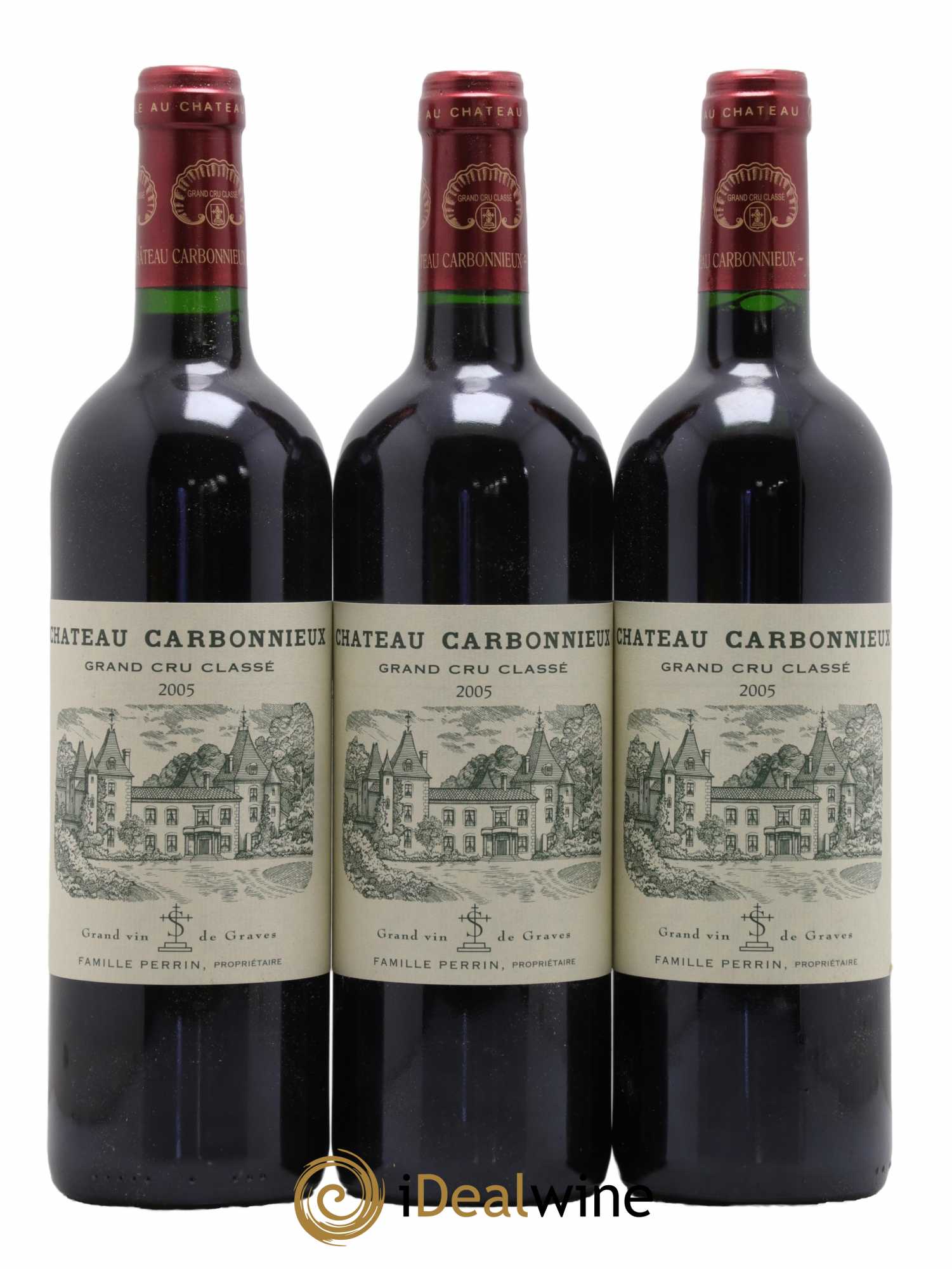 Château Carbonnieux Cru Classé de Graves 2005 - Lot de 3 bouteilles - 0