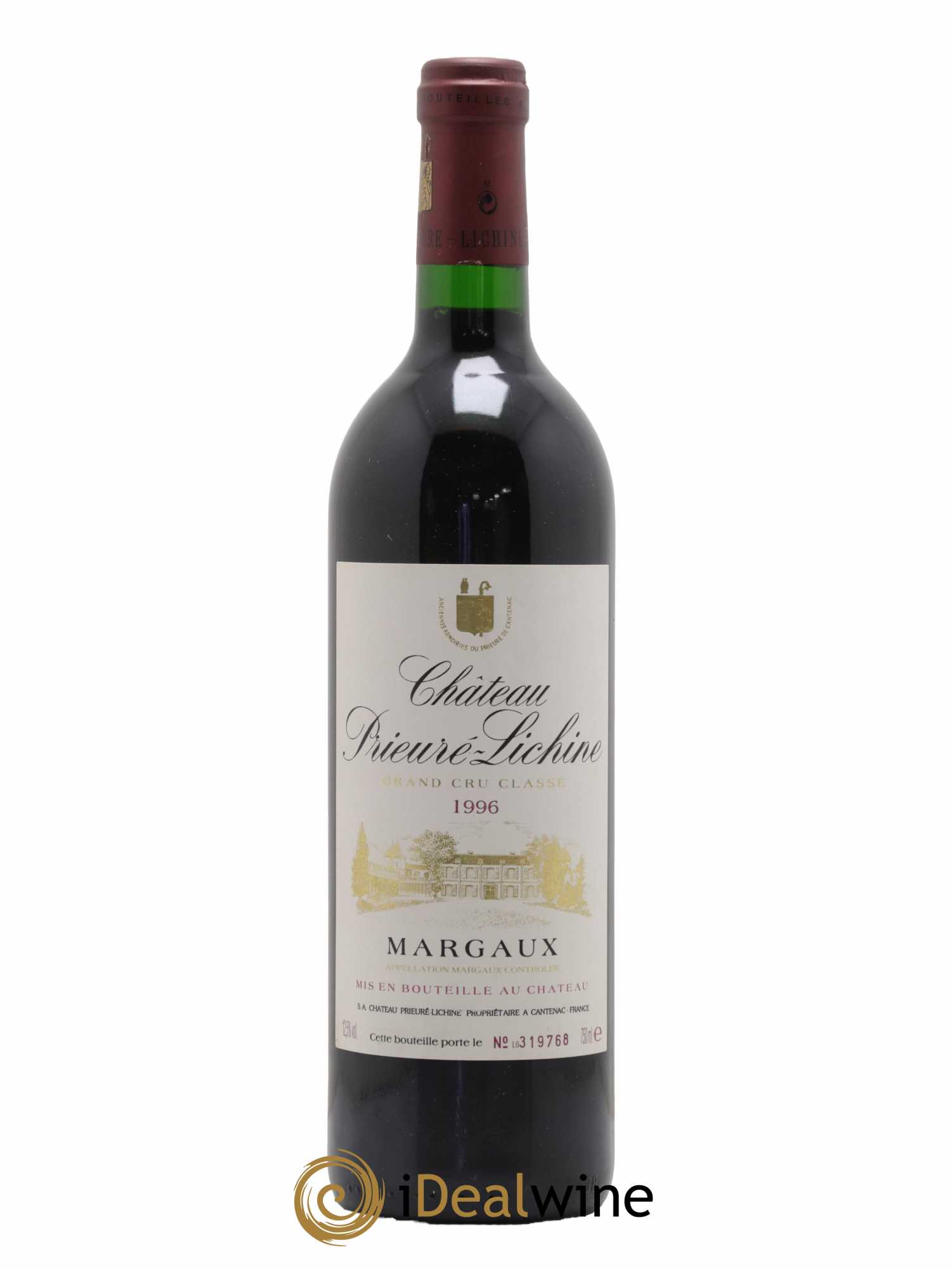 Château Prieuré Lichine 4ème Grand Cru Classé 1996 - Lot de 1 bouteille - 0