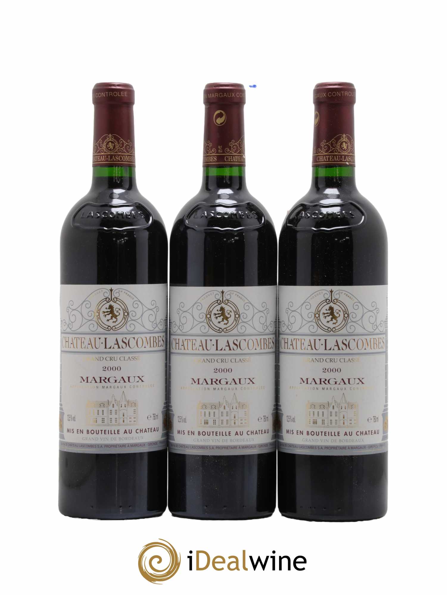 Château Lascombes 2ème Grand Cru Classé 2000 - Lot de 3 bouteilles - 0