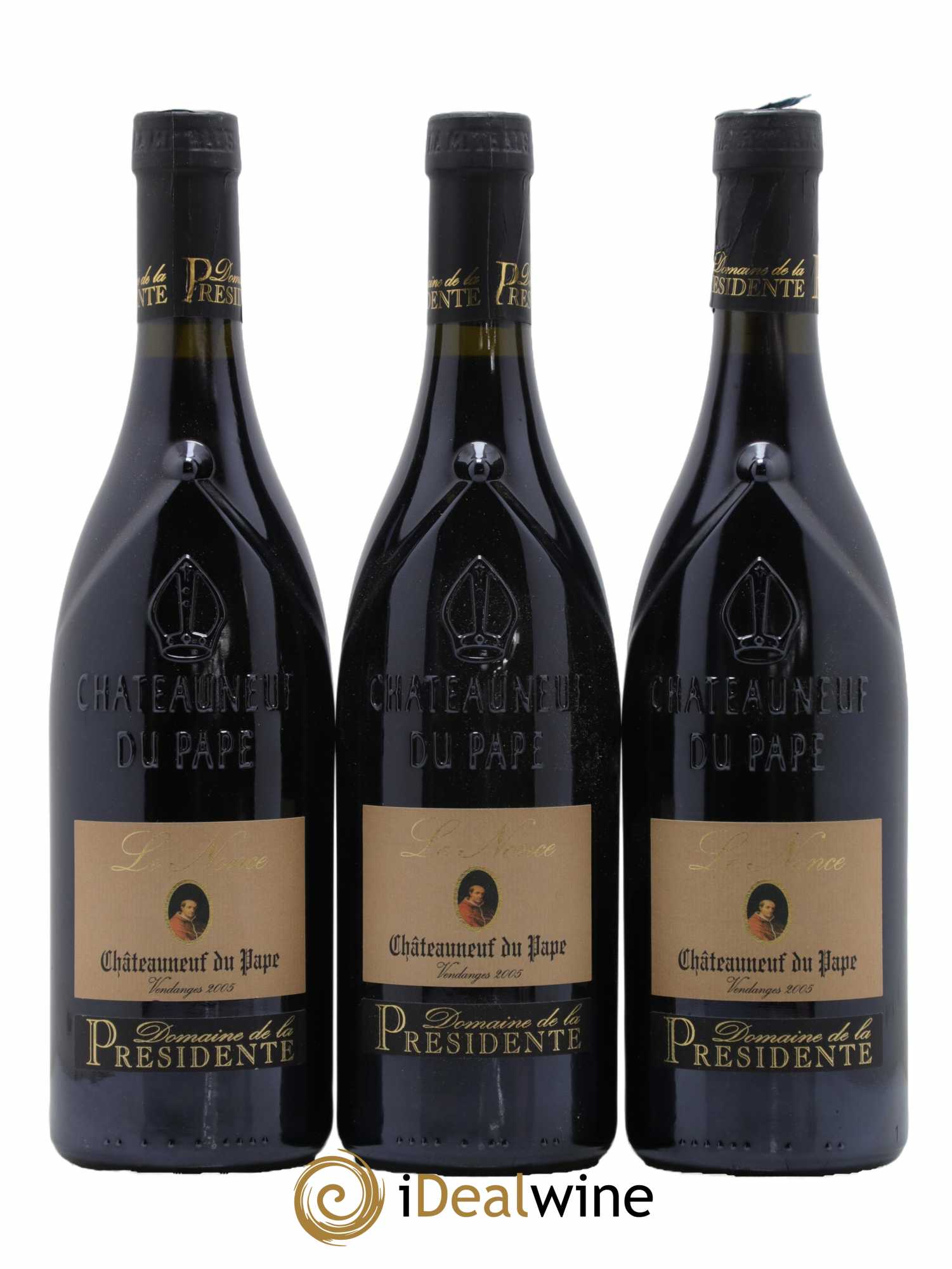 Châteauneuf-du-Pape La Nonce Domaine De La Presidente 2005 - Lot de 3 bouteilles - 0