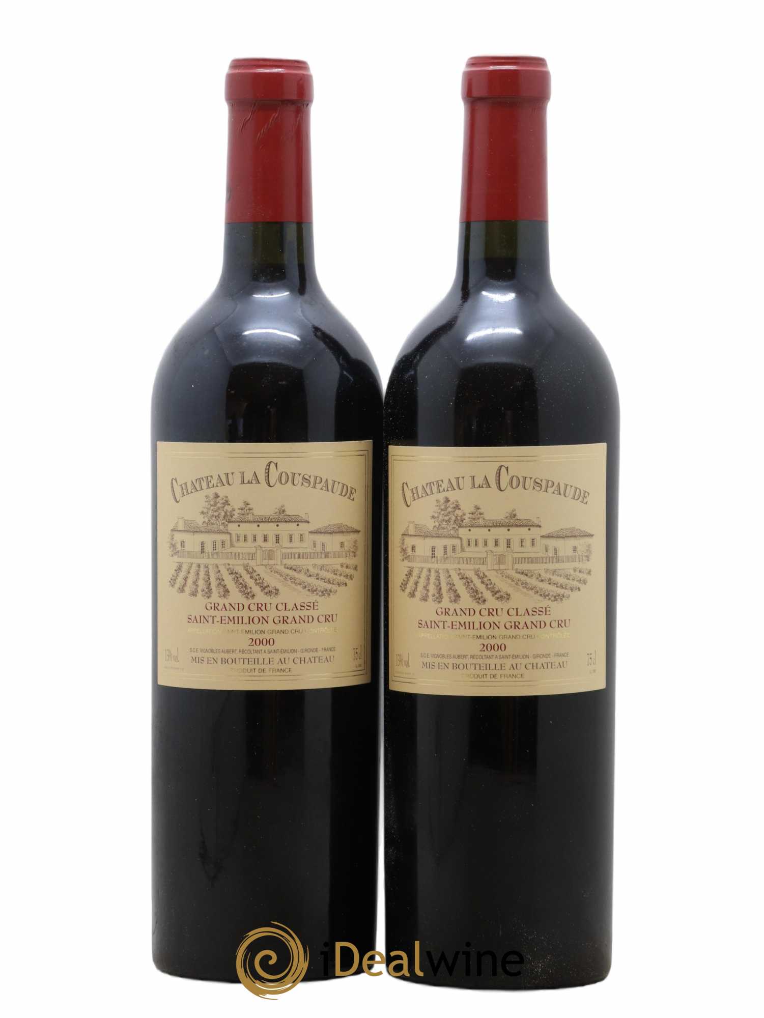 Château la Couspaude Grand Cru Classé 2000 - Lot de 2 bouteilles - 0