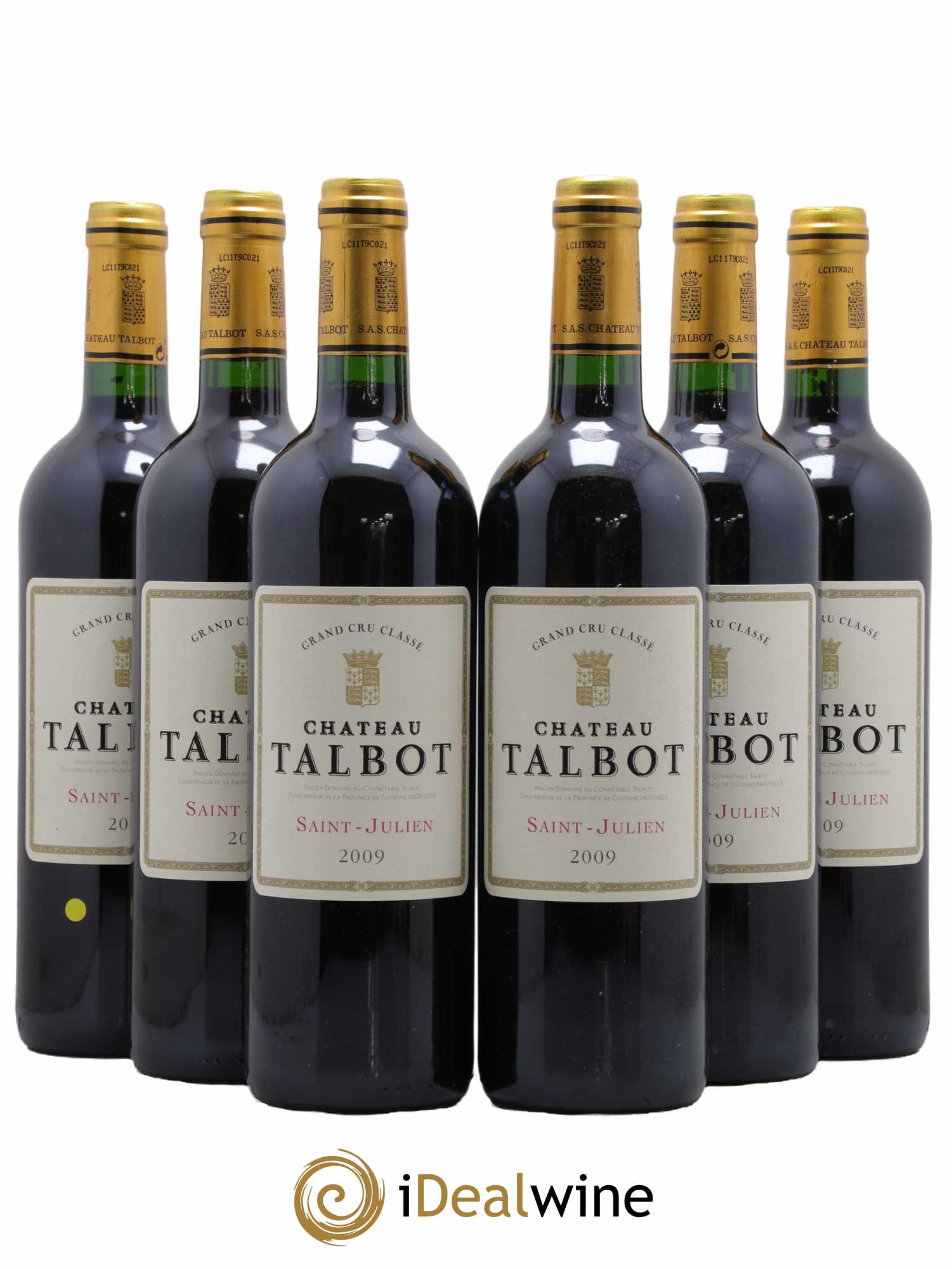 Château Talbot 4ème Grand Cru Classé 2009 - Lot de 6 bouteilles - 0
