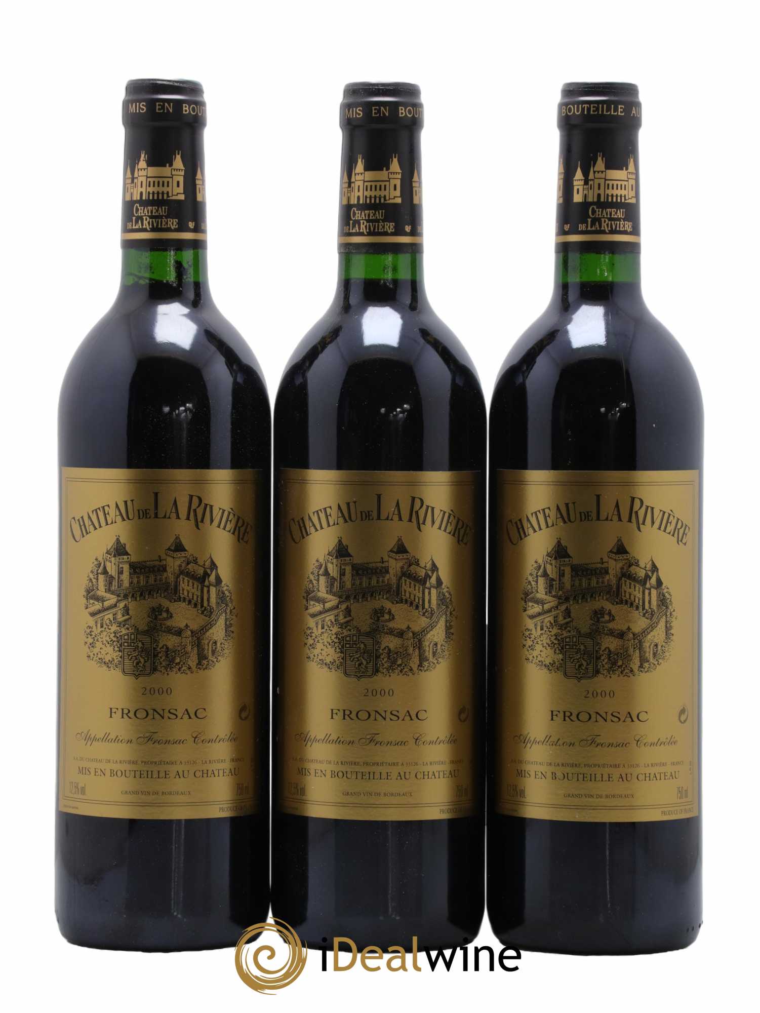 Château de La Rivière 2000 - Lot de 3 bouteilles - 0