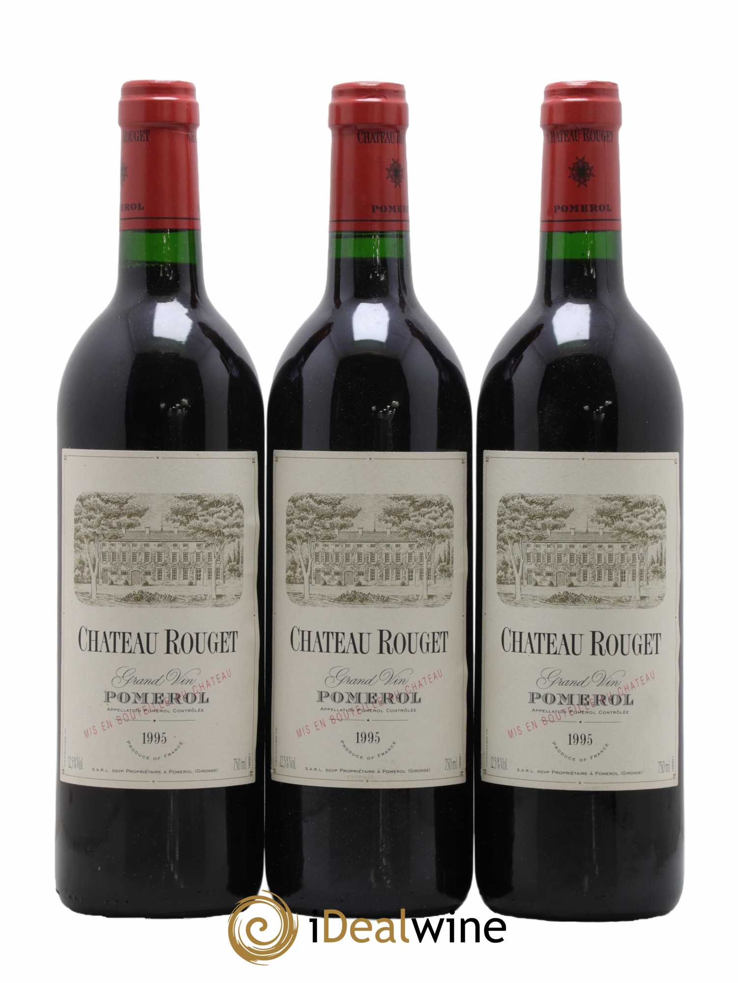 Château Rouget 1995 - Lot of 3 bottles - 0