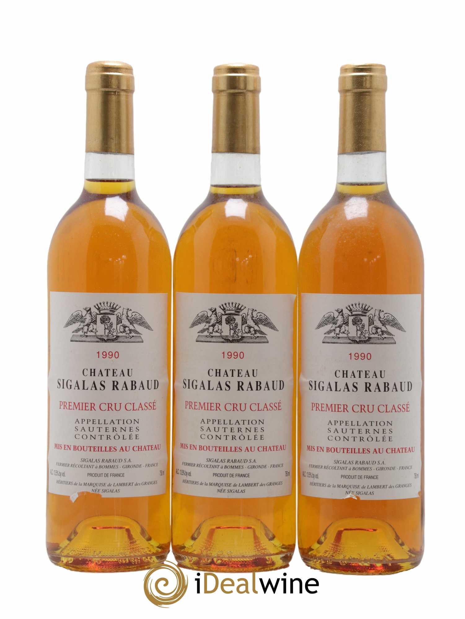Château Sigalas Rabaud 1er Grand Cru Classé 1990 - Lotto di 12 bottiglie - 1