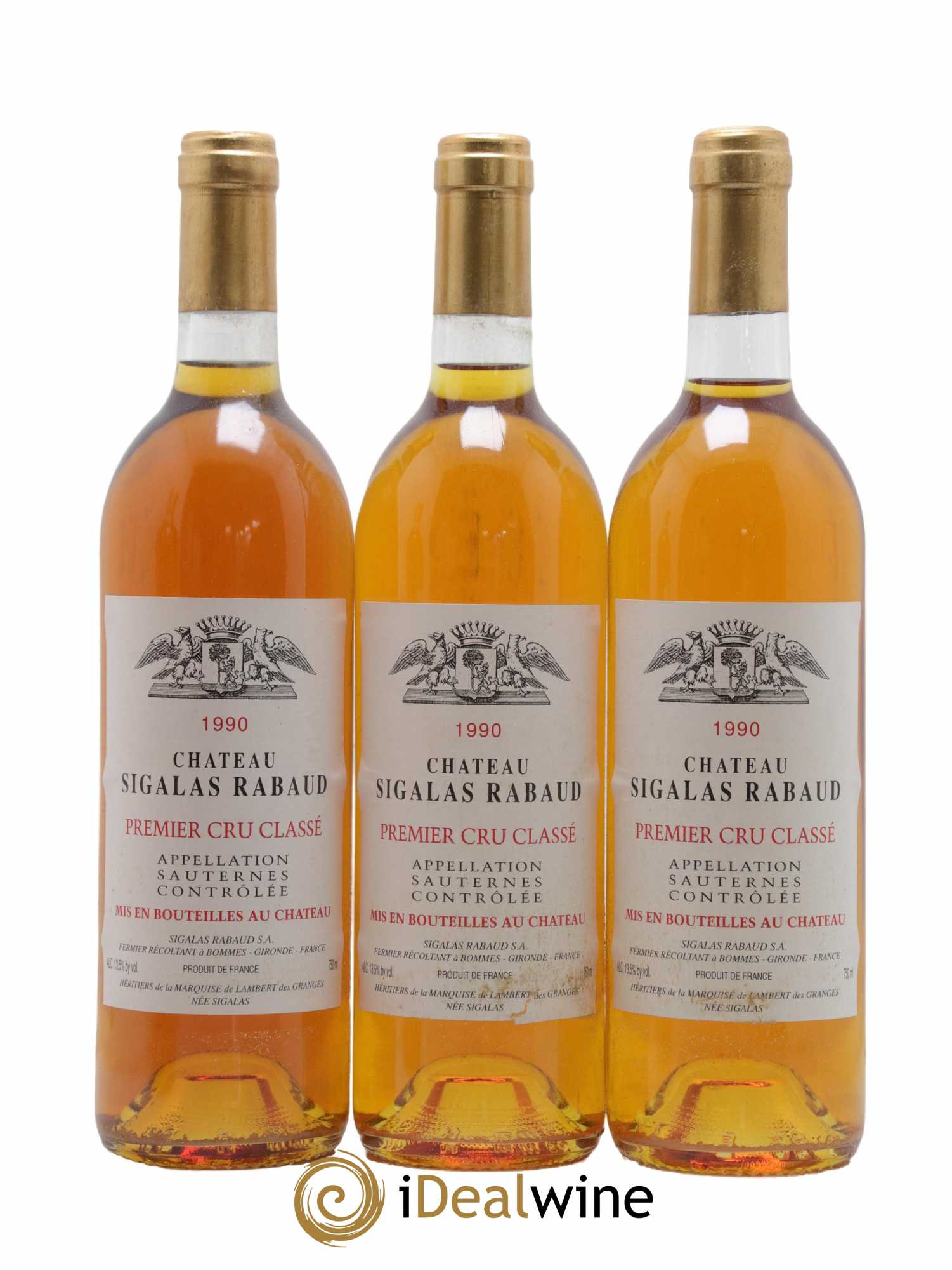 Château Sigalas Rabaud 1er Grand Cru Classé 1990 - Lotto di 12 bottiglie - 4