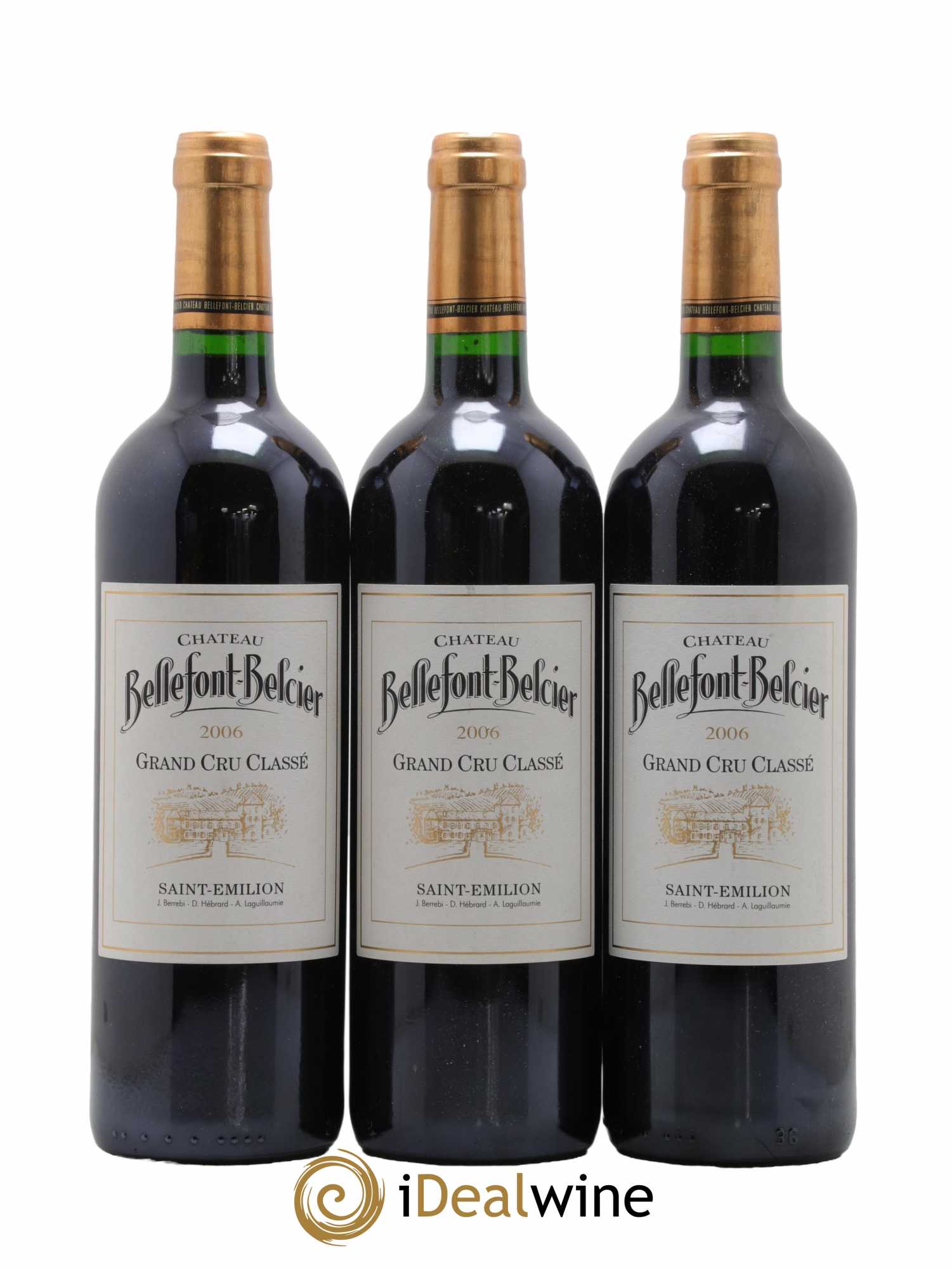 Château Bellefont-Belcier Grand Cru Classé 2006 - Lot de 3 bouteilles - 0
