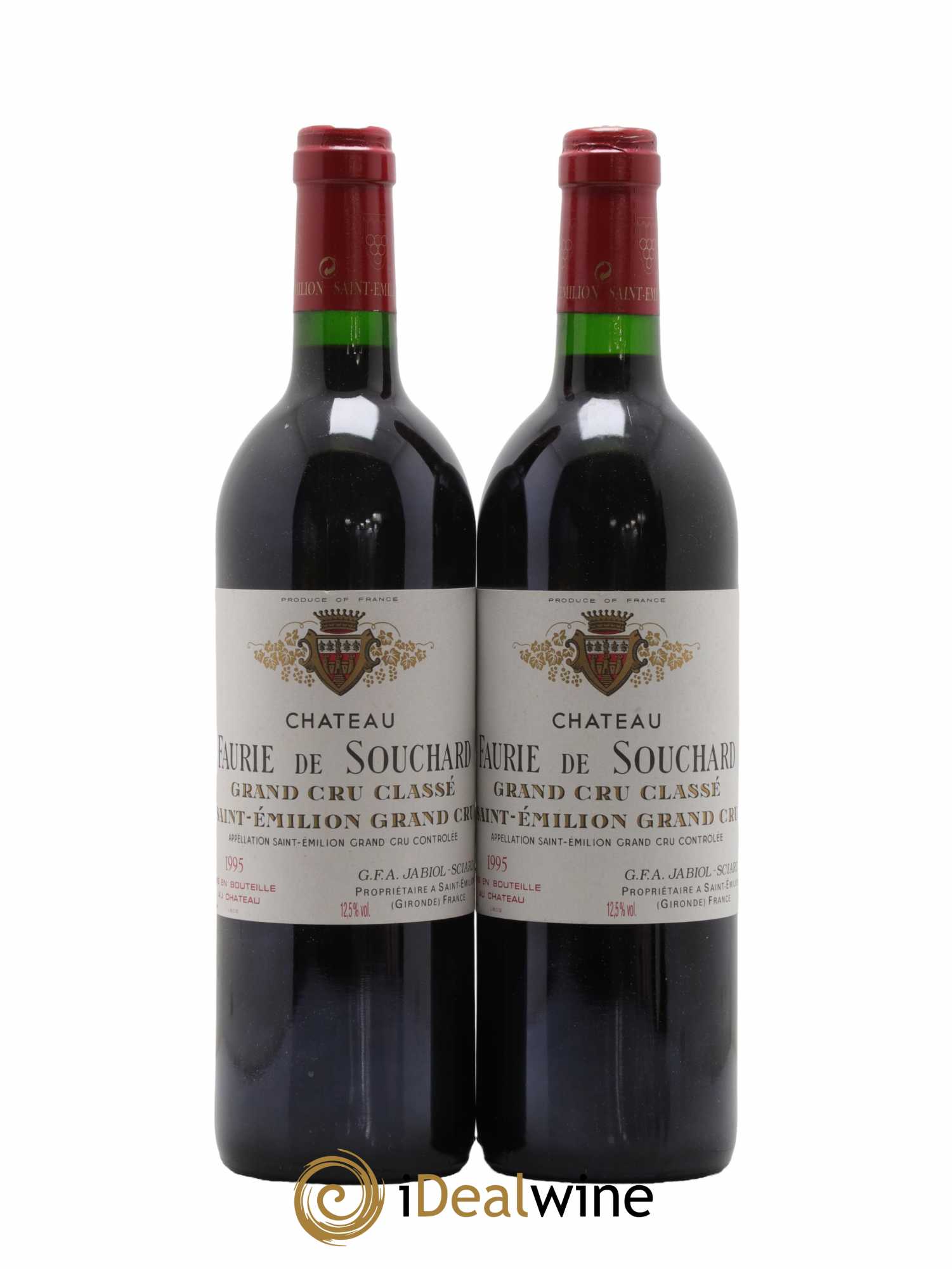 Château Faurie de Souchard Grand Cru Classé 1995 - Lot de 2 bouteilles - 0