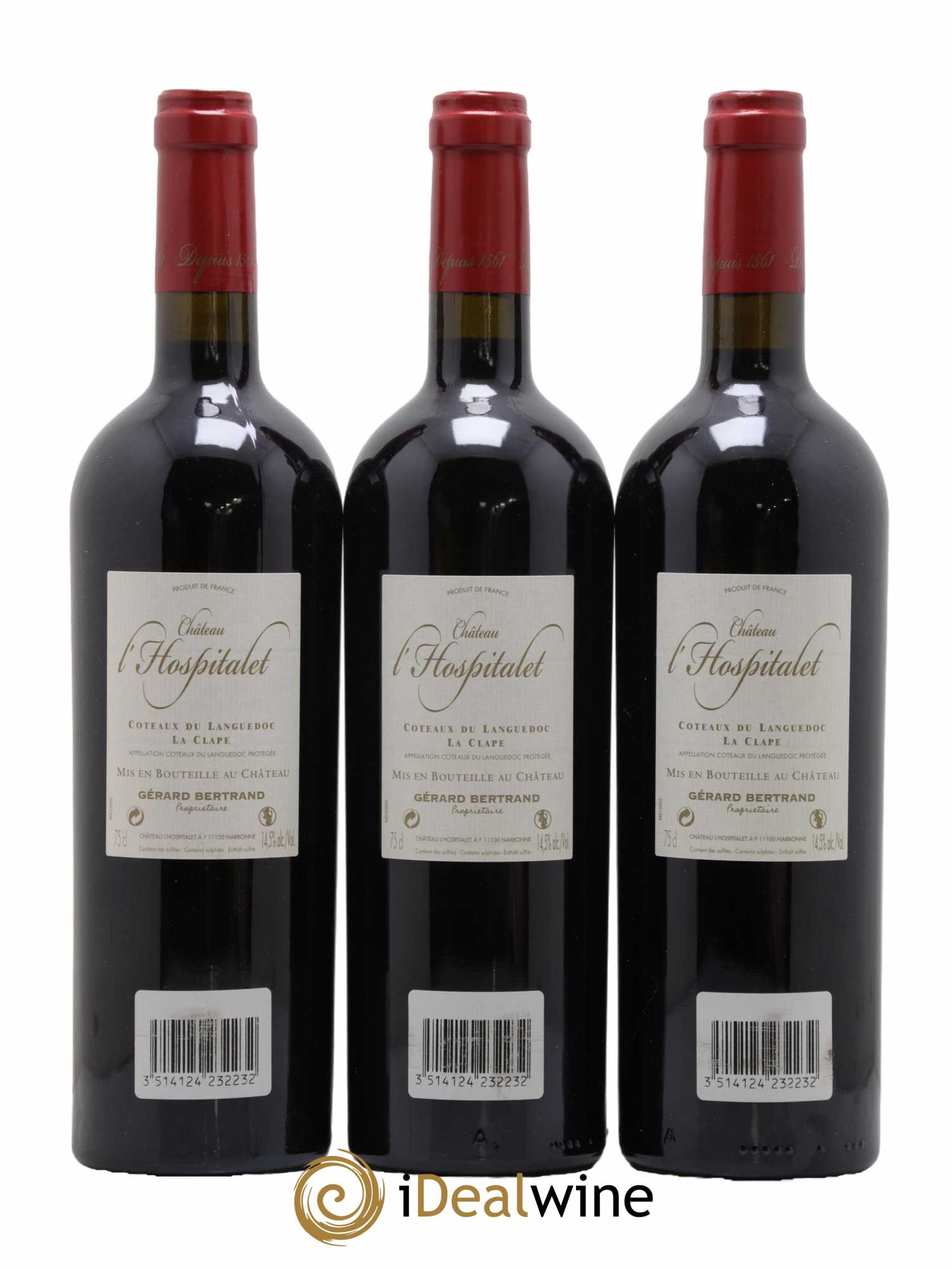 Coteaux du Languedoc La Clape Château L'Hospitalet Gerard Bertrand 2009 - Posten von 6 Flaschen - 2