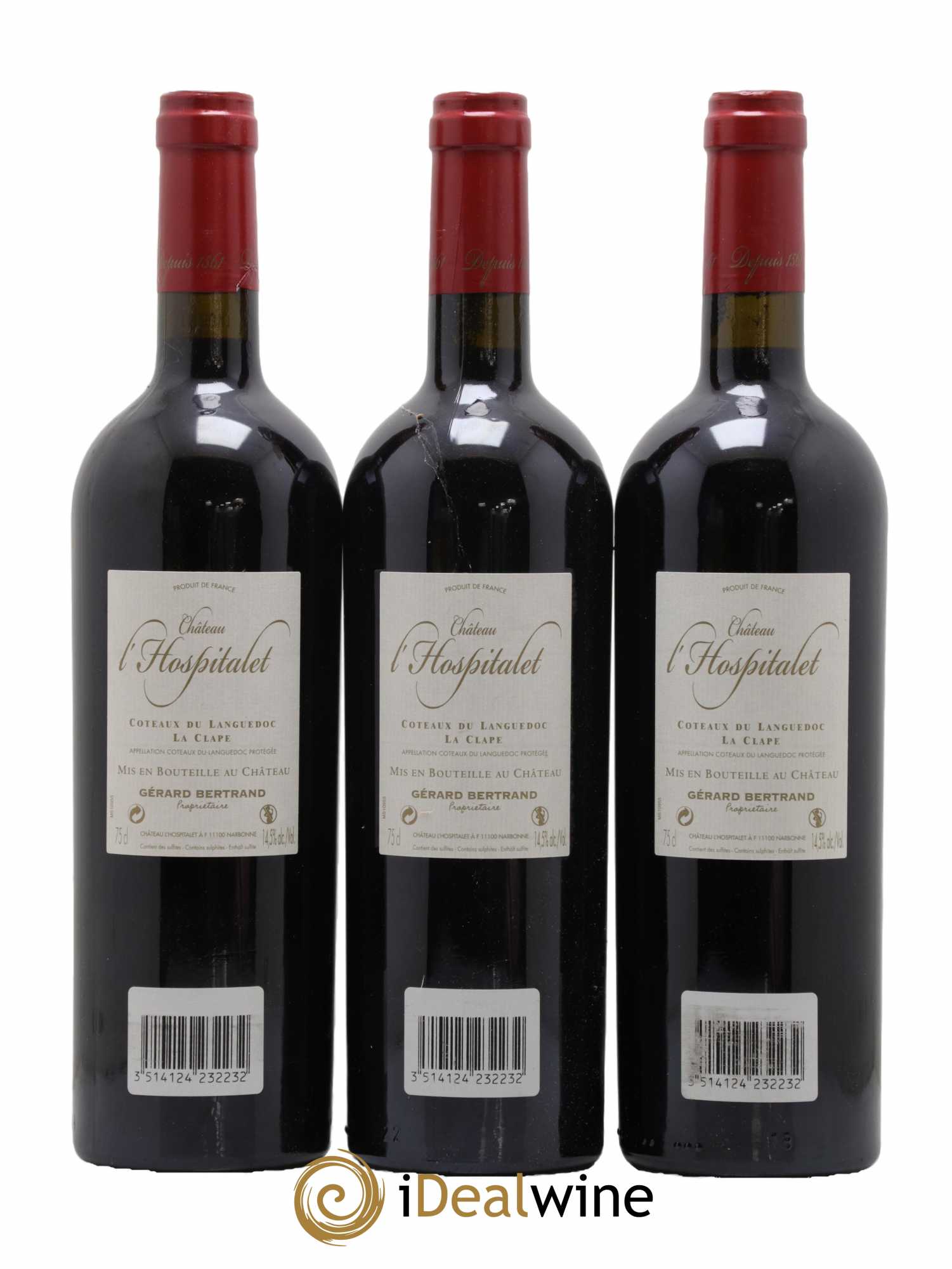 Coteaux du Languedoc La Clape Château L'Hospitalet Gerard Bertrand 2009 - Posten von 6 Flaschen - 4