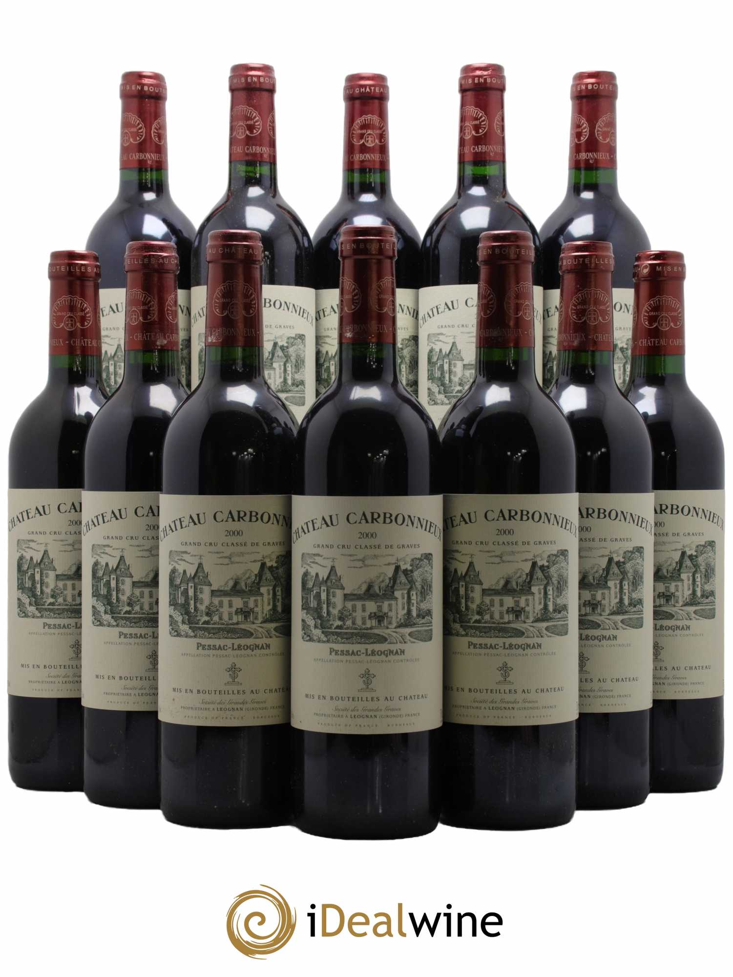 Château Carbonnieux Cru Classé de Graves 2000 - Lot de 12 bouteilles - 0