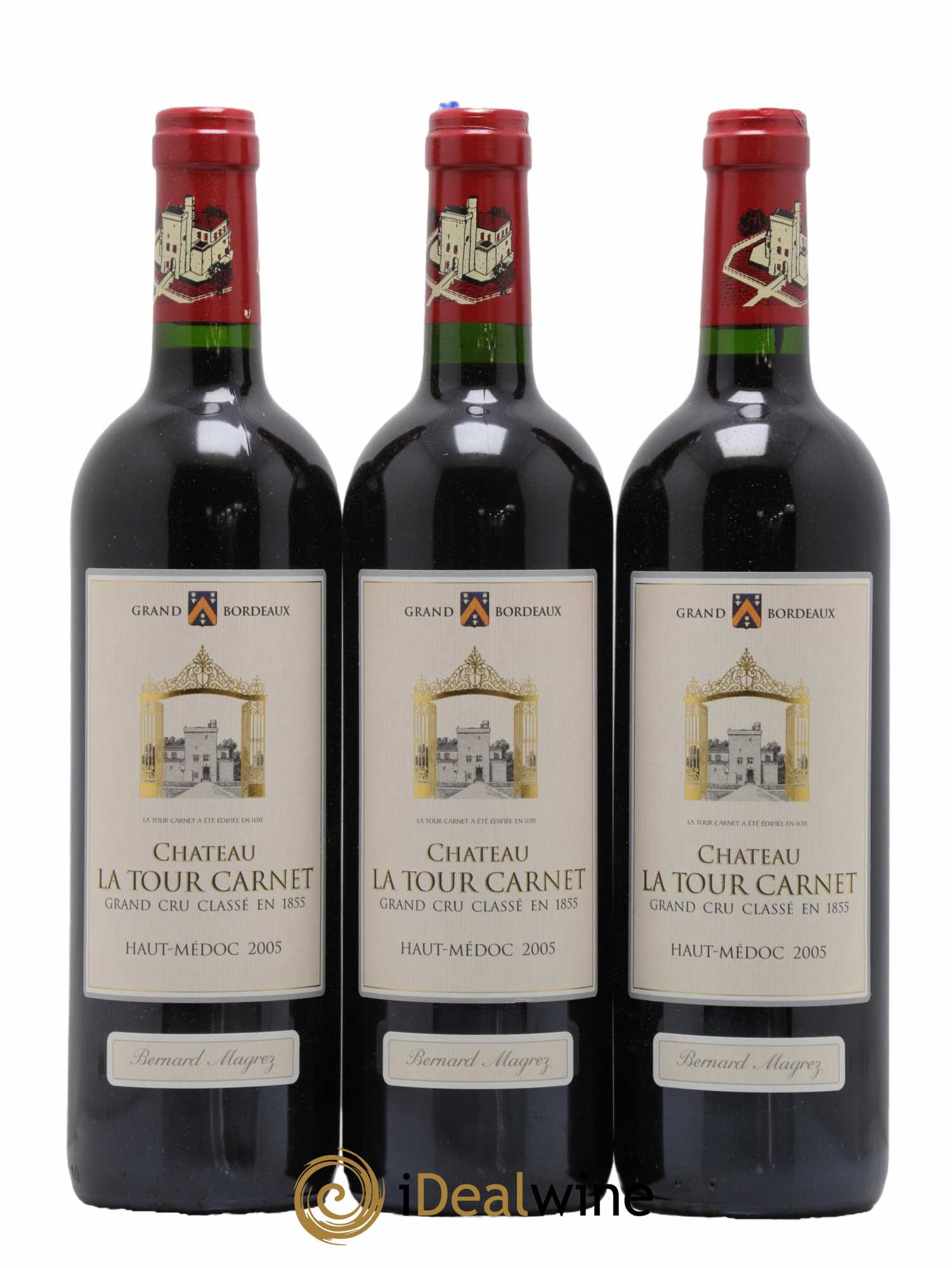 Château la Tour Carnet 4ème Grand Cru Classé 2005 - Lot de 6 bouteilles - 1