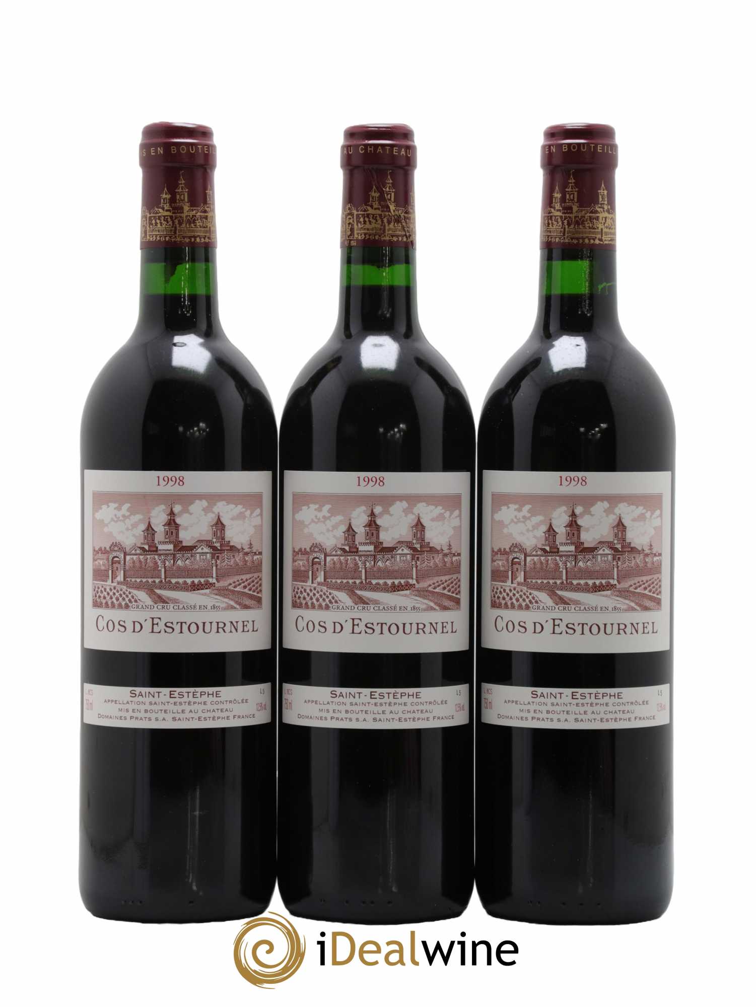 Cos d'Estournel 2ème Grand Cru Classé 1998 - Lot de 3 bouteilles - 0