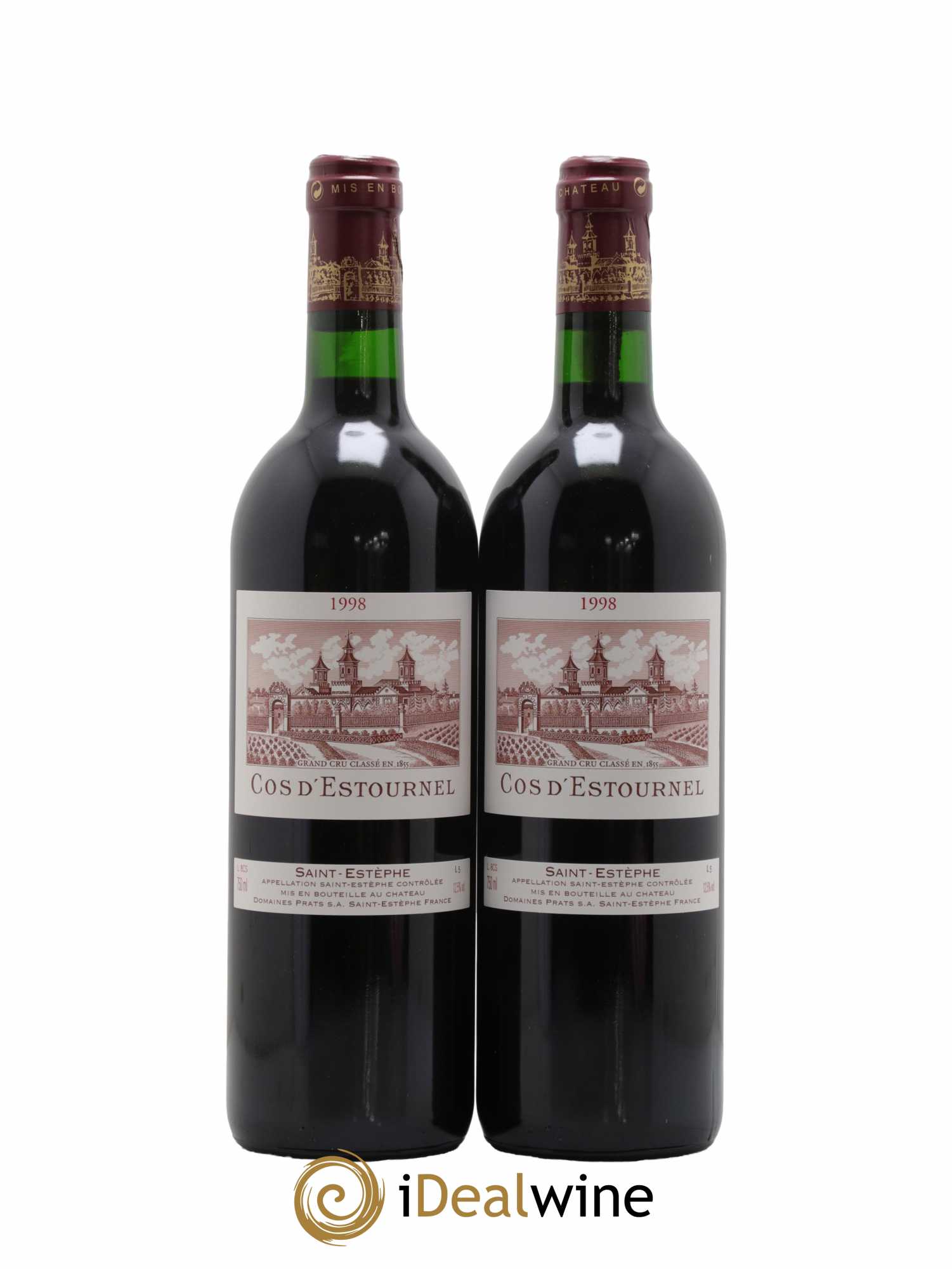 Cos d'Estournel 2ème Grand Cru Classé 1998 - Lot de 2 bouteilles - 0