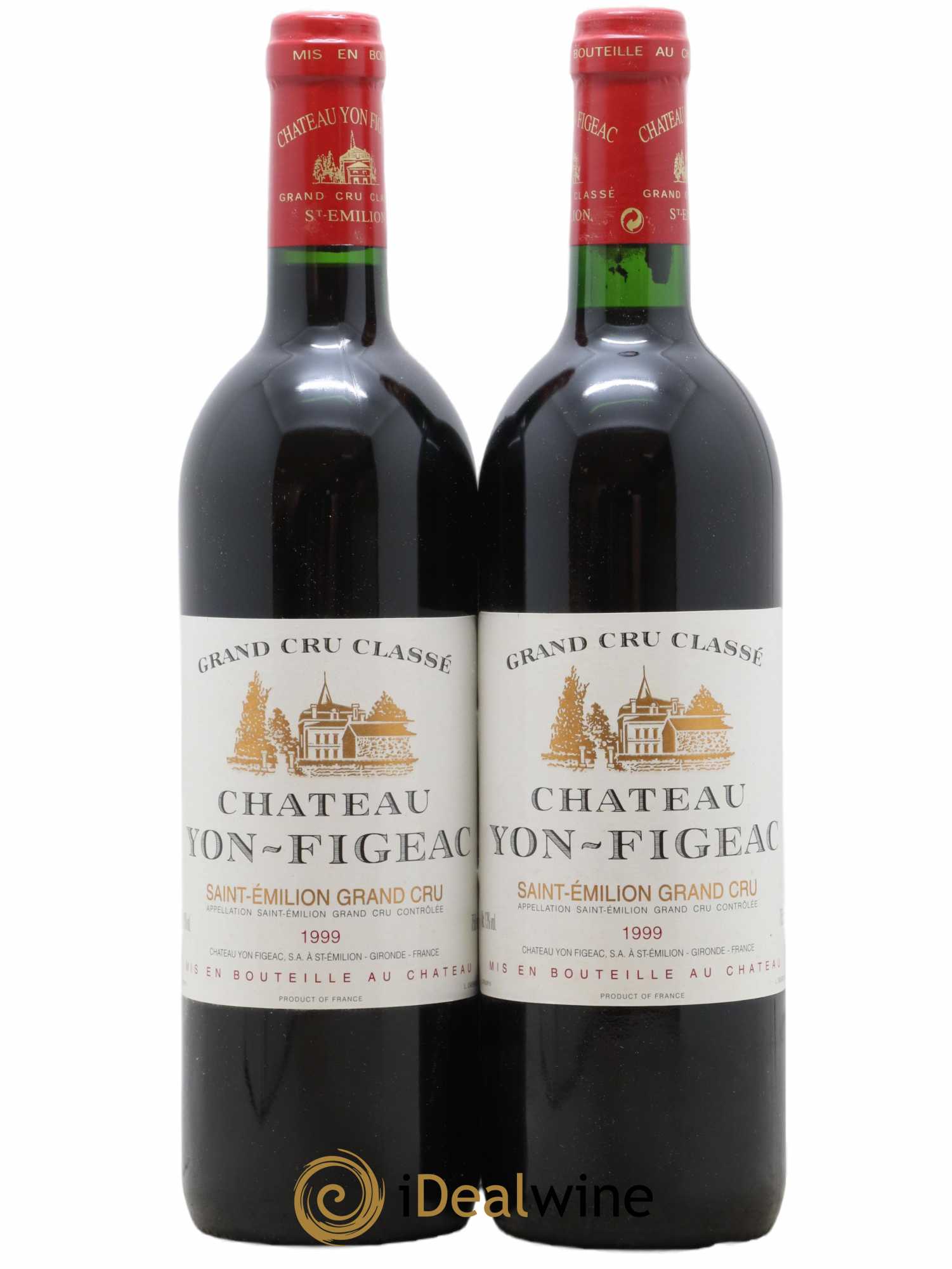 Château Yon Figeac Grand Cru Classé 1999 - Lot de 2 bouteilles - 0