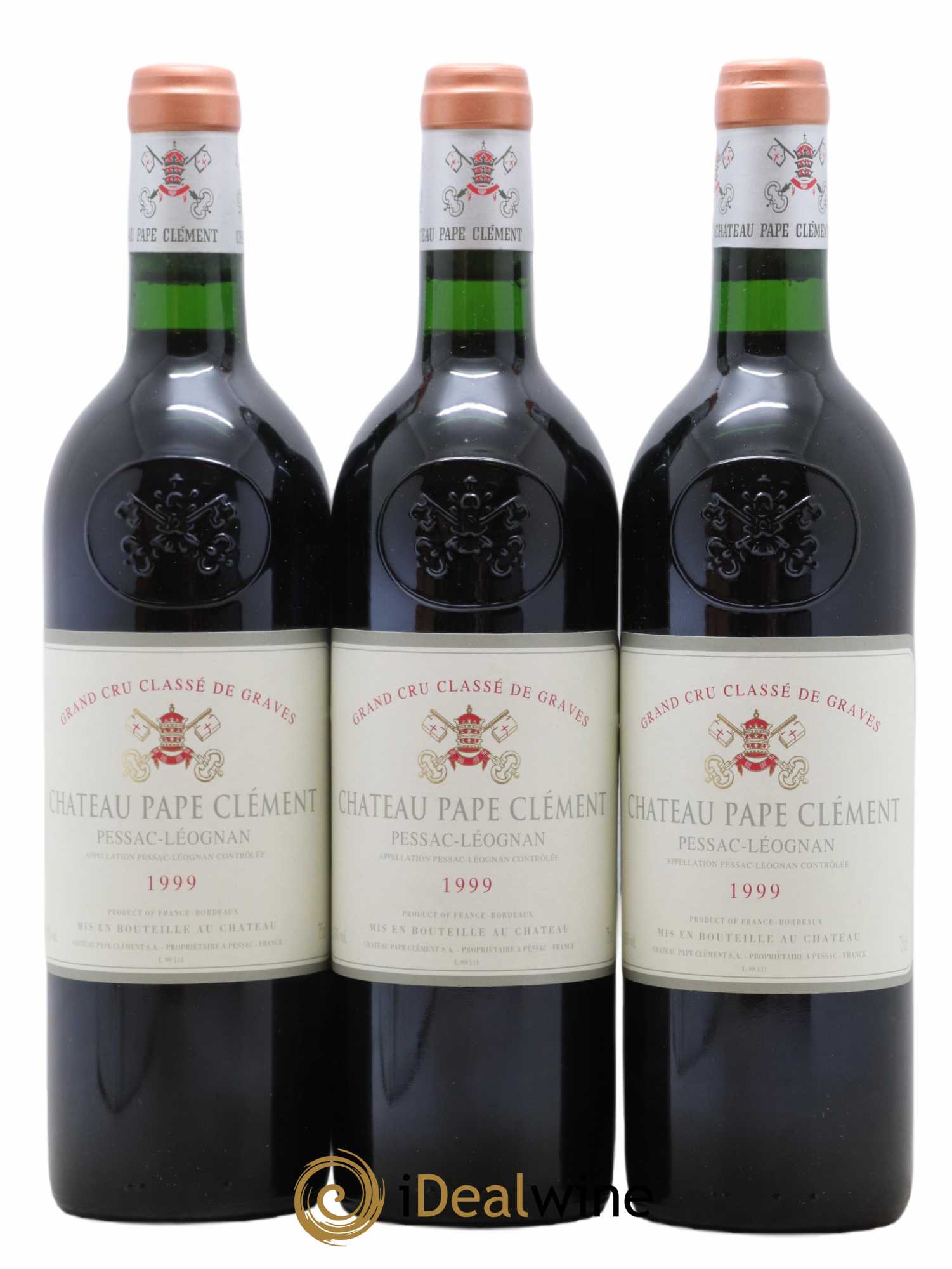 Château Pape Clément Cru Classé de Graves 1999 - Lot de 3 bouteilles - 0