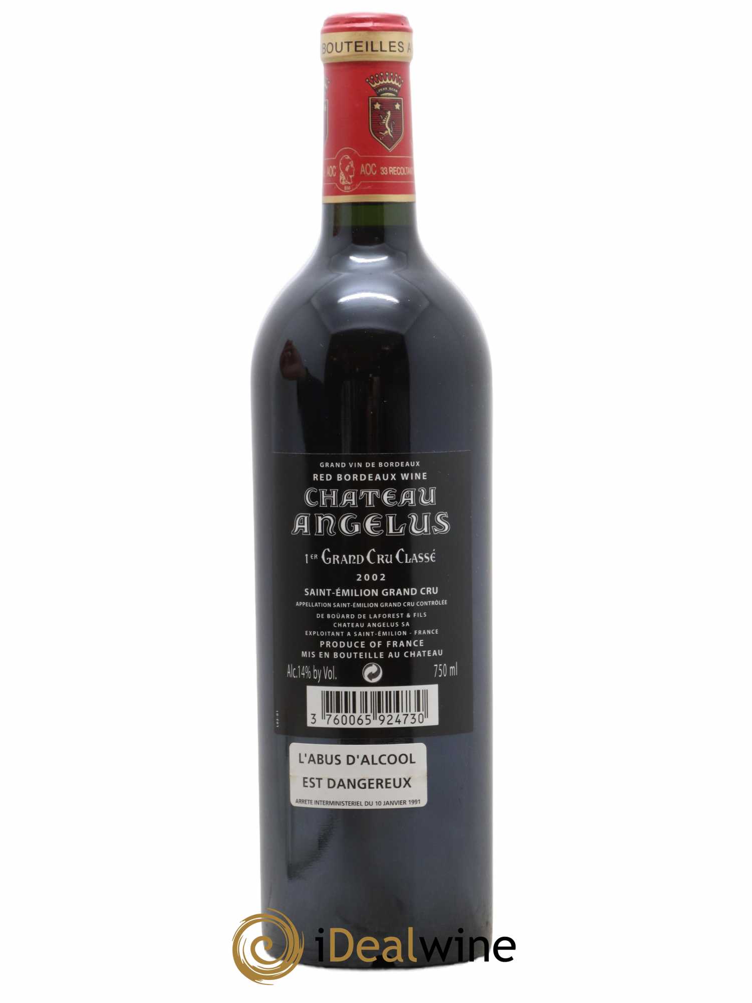 Château Angélus 1er Grand Cru Classé A 2002 - Lot of 1 bottle - 1