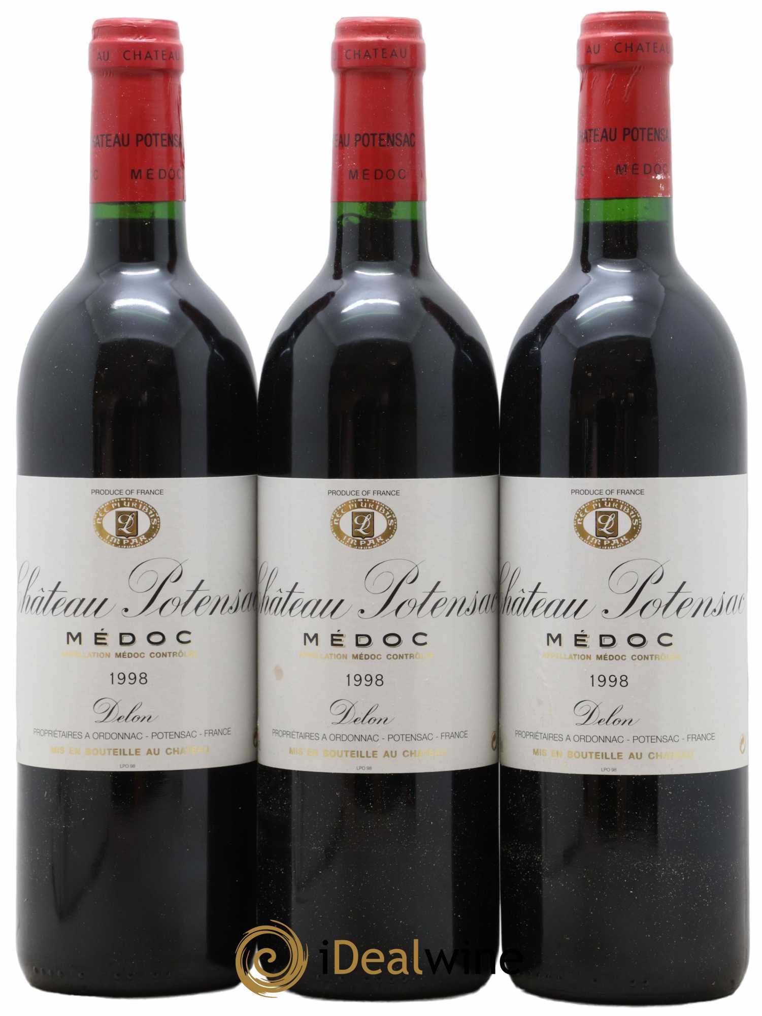 Château Potensac 1998 - Lot de 3 bouteilles - 0