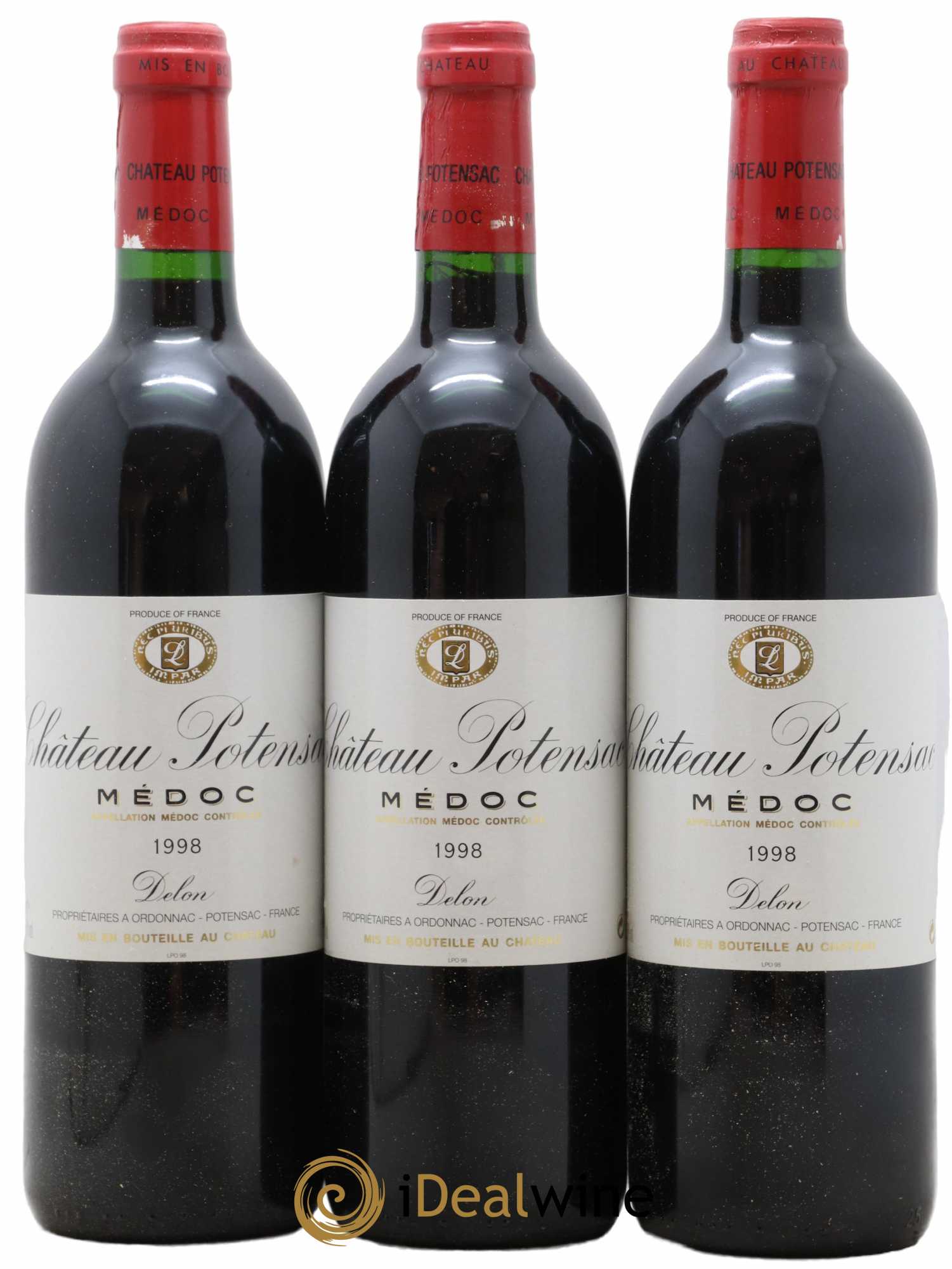 Château Potensac 1998 - Lot de 3 bouteilles - 0