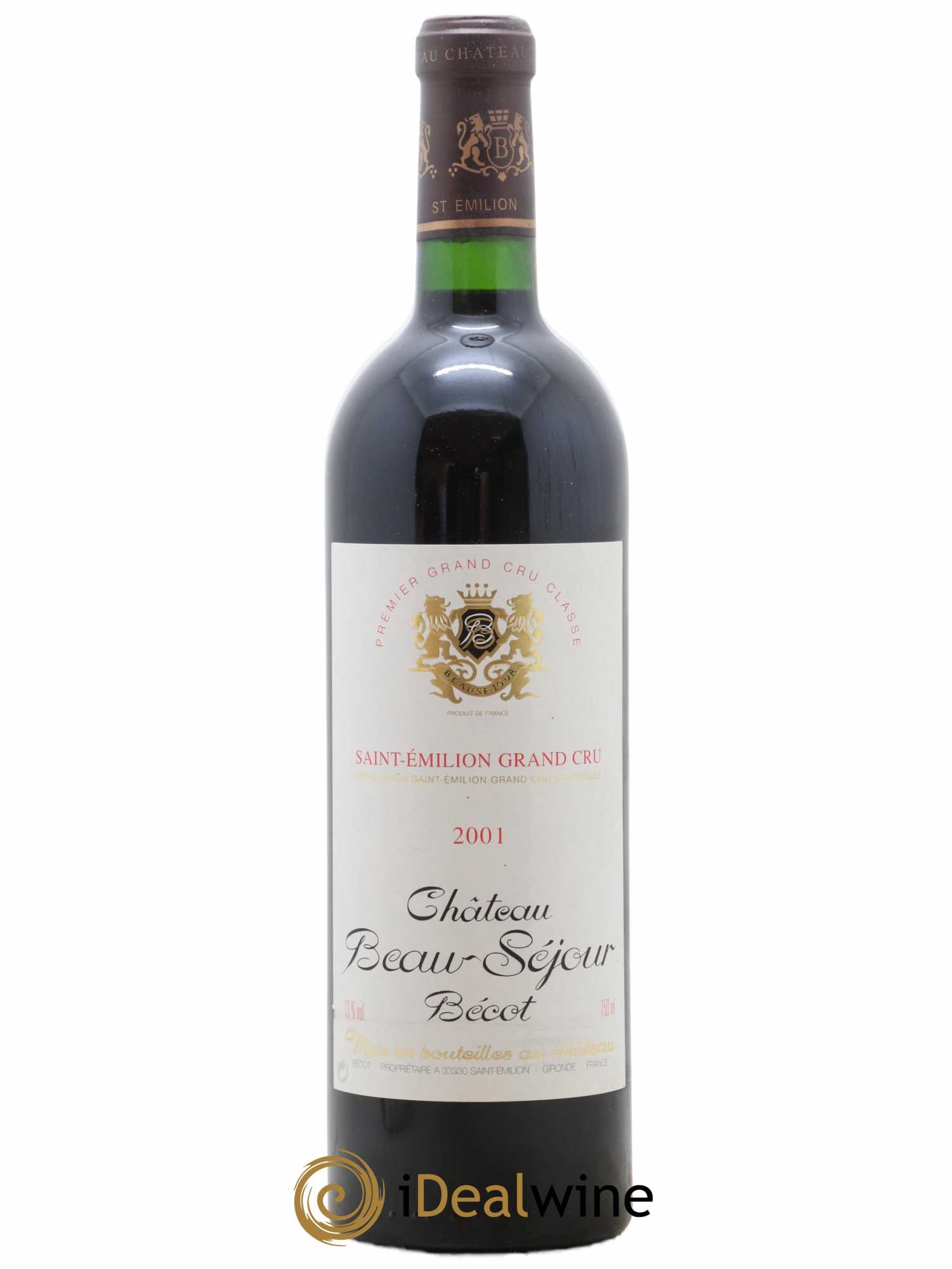 Château Beau-Séjour Bécot 1er Grand Cru Classé B 2001 - Lot de 1 bouteille - 0