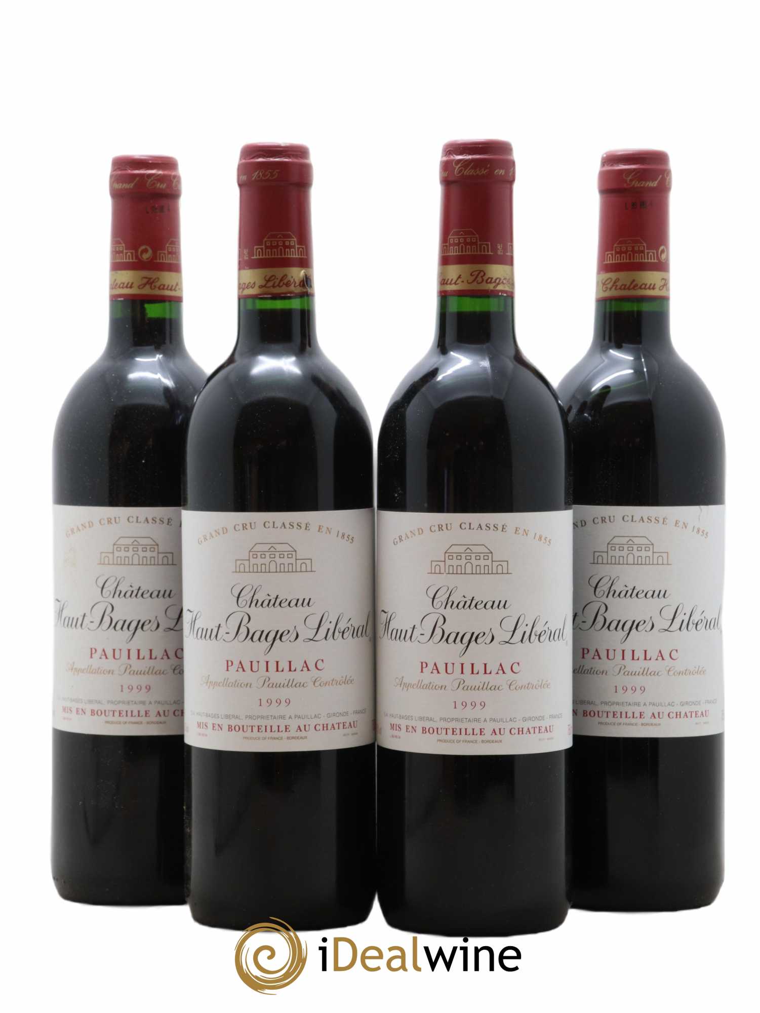 Château Haut Bages Libéral 5ème Grand Cru Classé 1999 - Lot de 4 bouteilles - 0