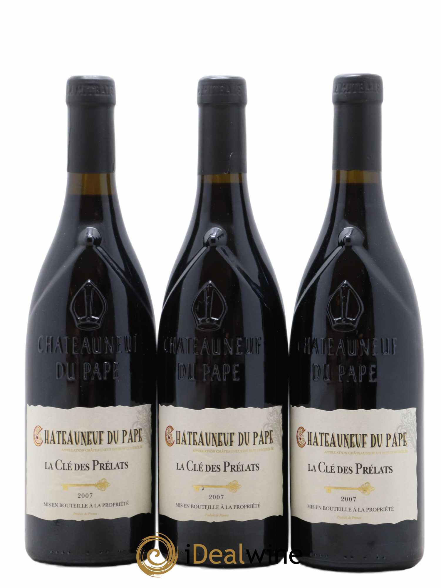 Châteauneuf-du-Pape La Cle Des Prelats 2007 - Lot de 3 bouteilles - 0