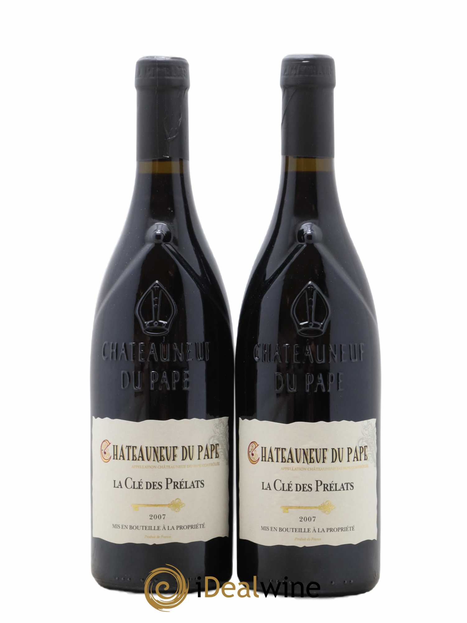 Châteauneuf-du-Pape La Cle Des Prelats 2007 - Lot de 2 bouteilles - 0