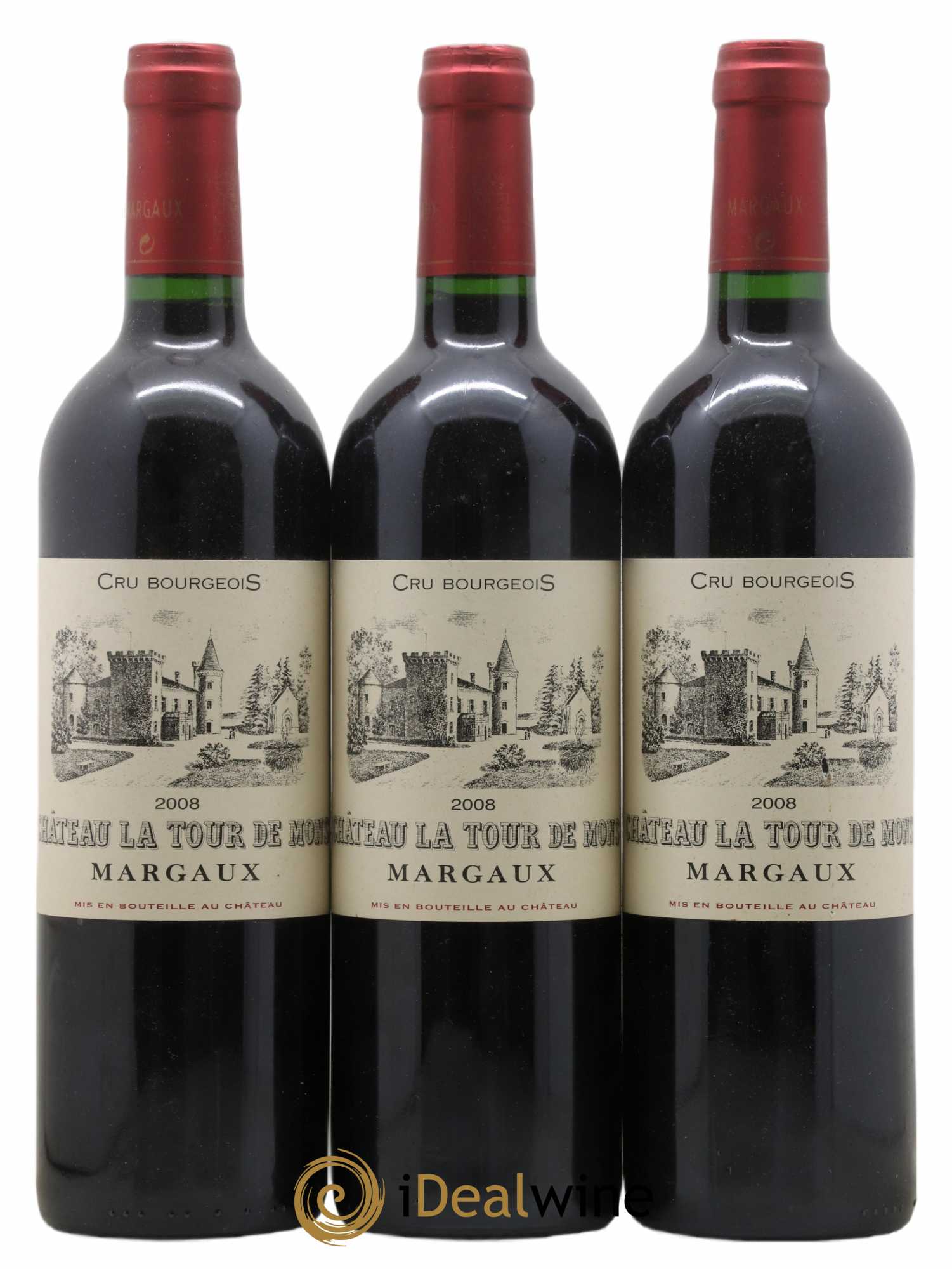 Château la Tour de Mons Cru Bourgeois 2008 - Lot de 3 bouteilles - 0