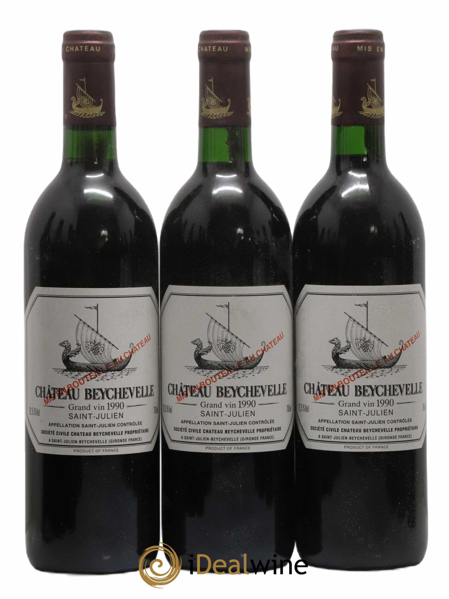 Château Beychevelle 4ème Grand Cru Classé 1990 - Posten von 12 Flaschen - 1