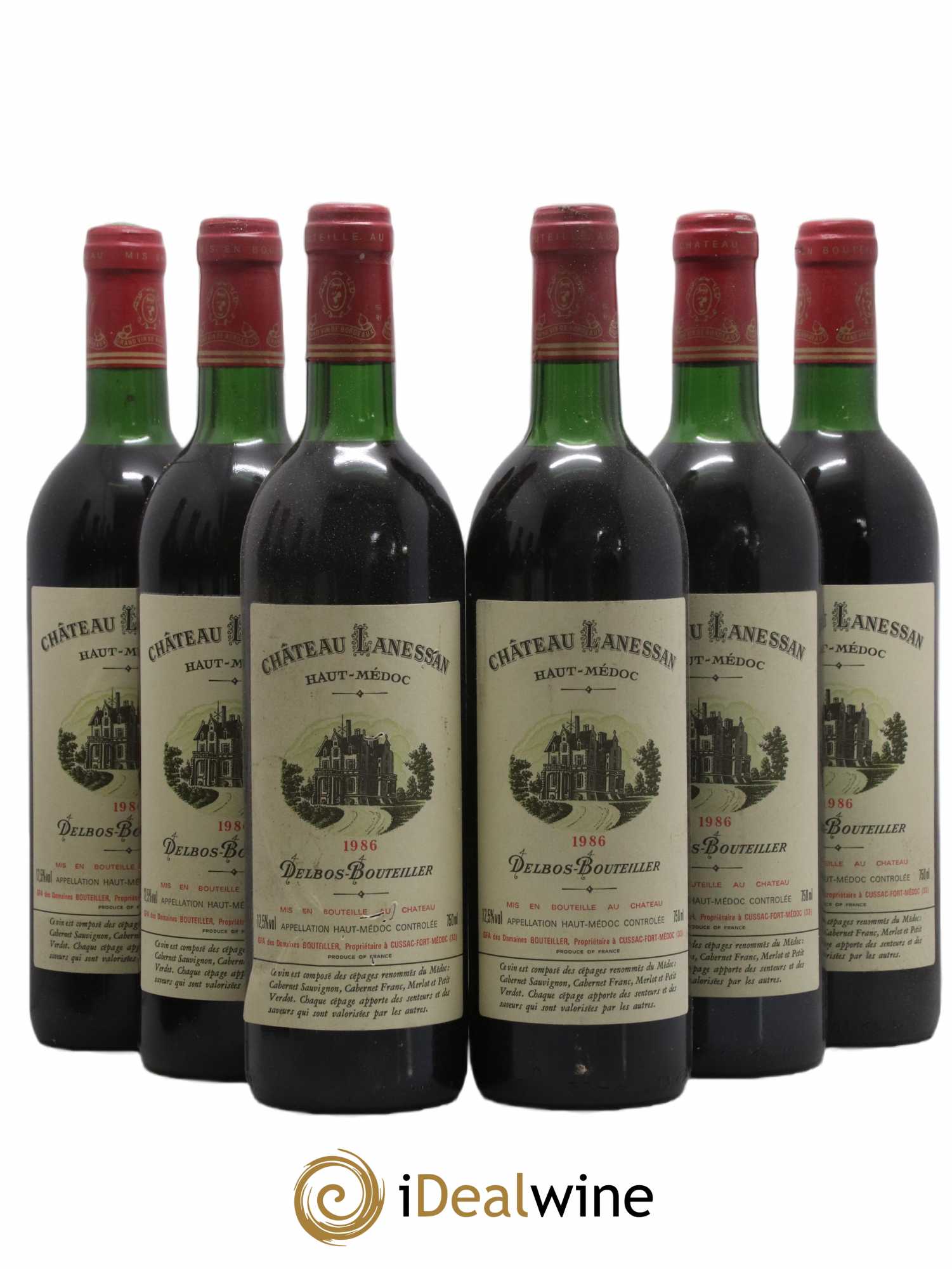 Château Lanessan Cru Bourgeois 1986 - Lot de 6 bouteilles - 0