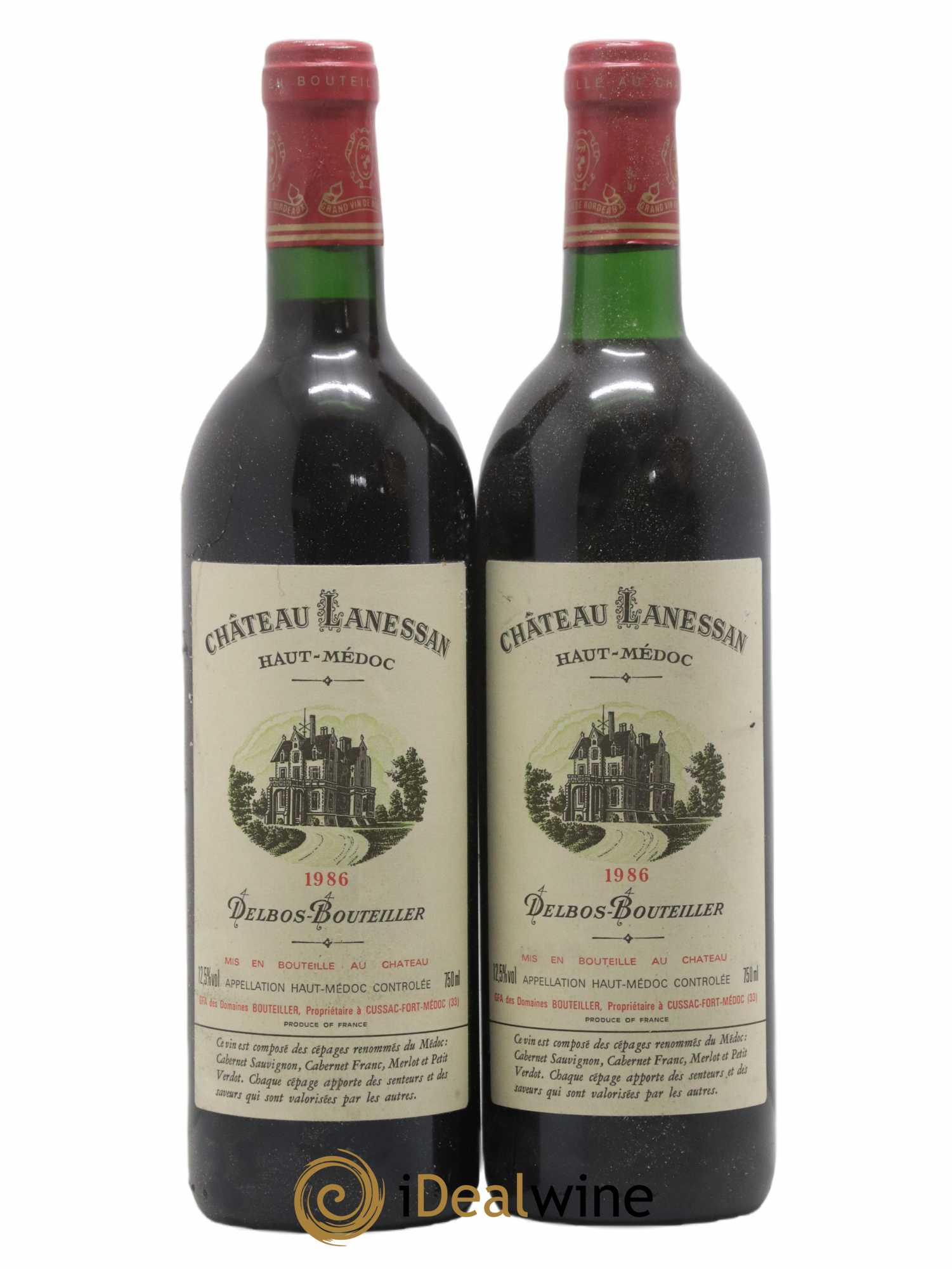 Château Lanessan Cru Bourgeois 1986 - Lot de 2 bouteilles - 0