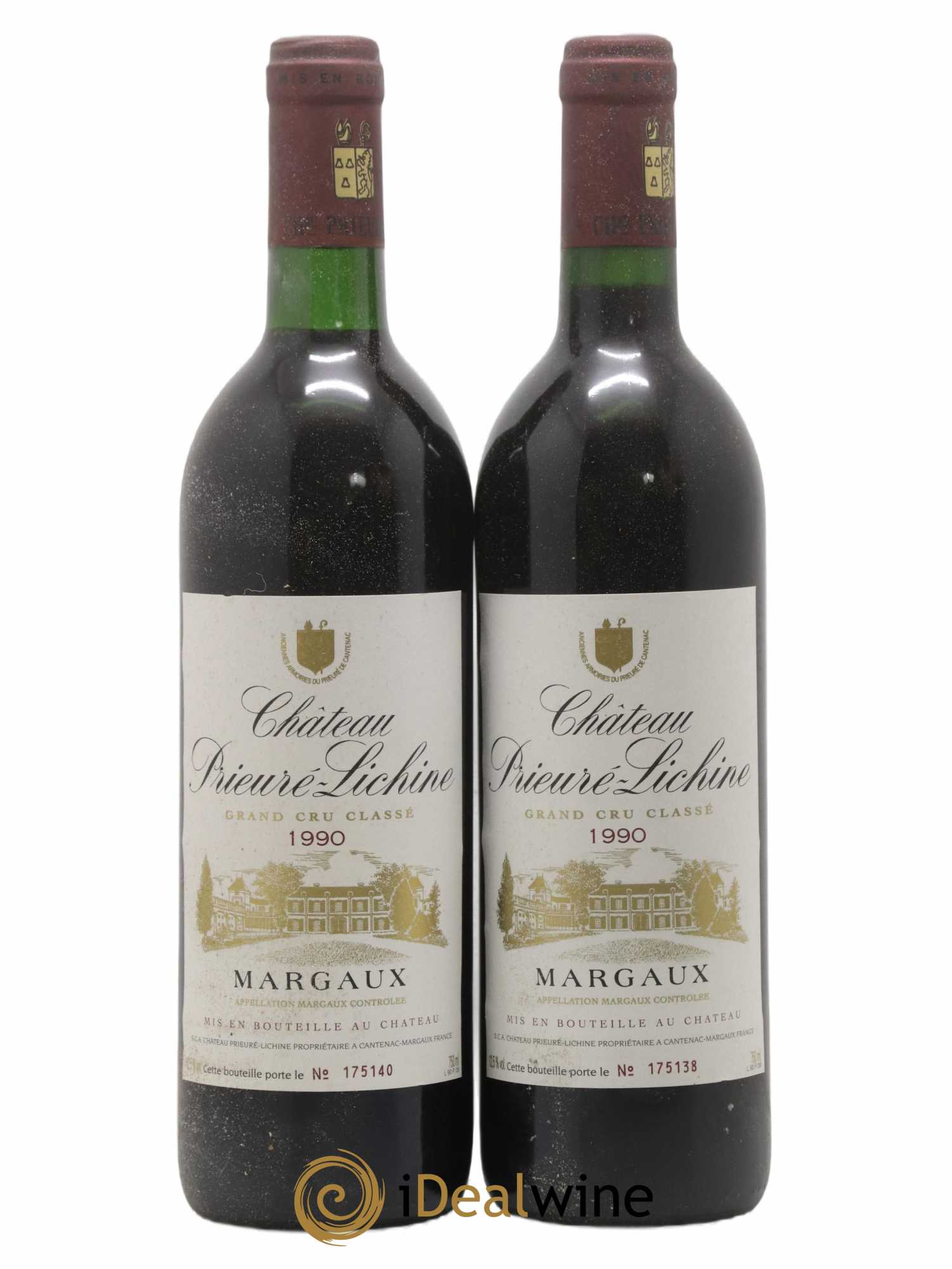 Château Prieuré Lichine 4ème Grand Cru Classé 1990 - Lot de 2 bouteilles - 0