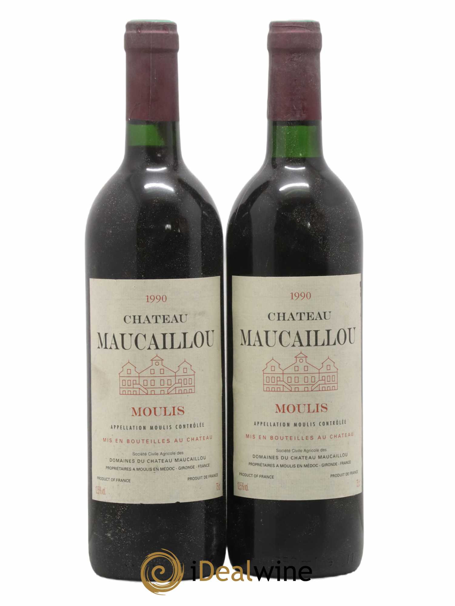 Château Maucaillou 1990 - Lot de 2 bouteilles - 0
