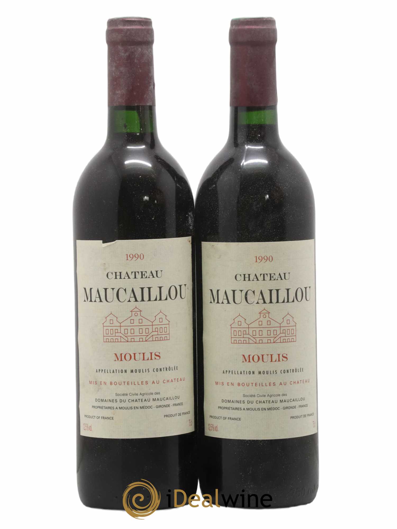 Château Maucaillou 1990 - Lot de 2 bouteilles - 0