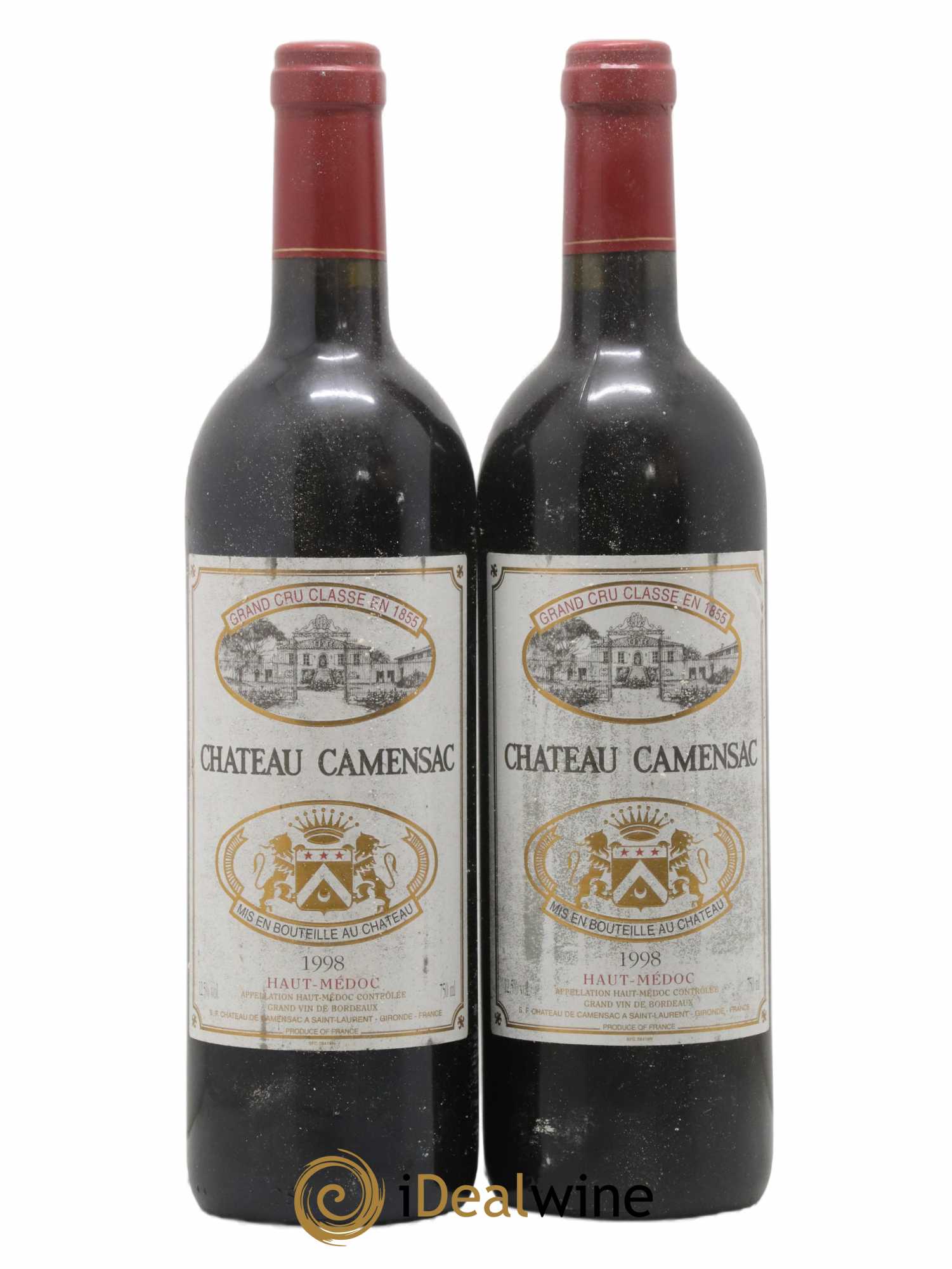 Château Camensac 5ème Grand Cru Classé 1998 - Lot de 2 bouteilles - 0