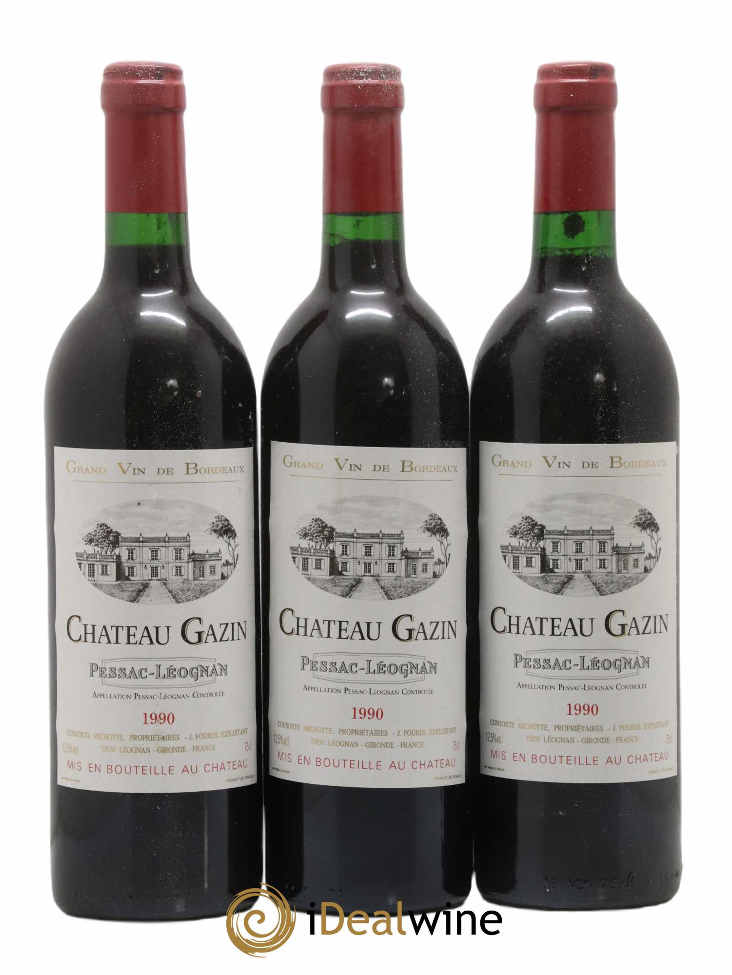 Pessac-Léognan 1990 - Posten von 3 Flaschen - 0