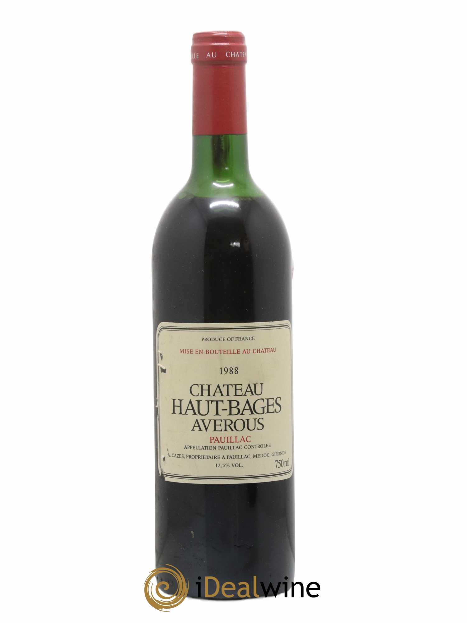 Château Haut Bages Averous Cru Bourgeois 1988 - Lot de 1 bouteille - 0