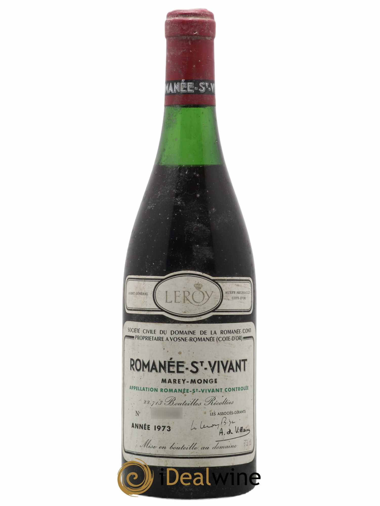 Romanée-Saint-Vivant Grand Cru Domaine de la Romanée-Conti 1973 - Lot de 1 bouteille - 0