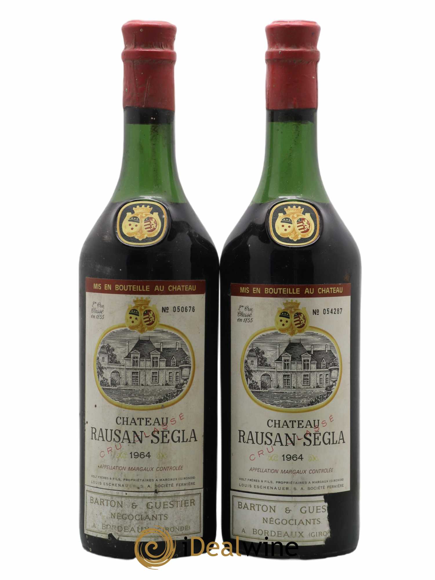 Château Rauzan Ségla Grand Cru Classé 1964 - Lot de 2 bouteilles - 0