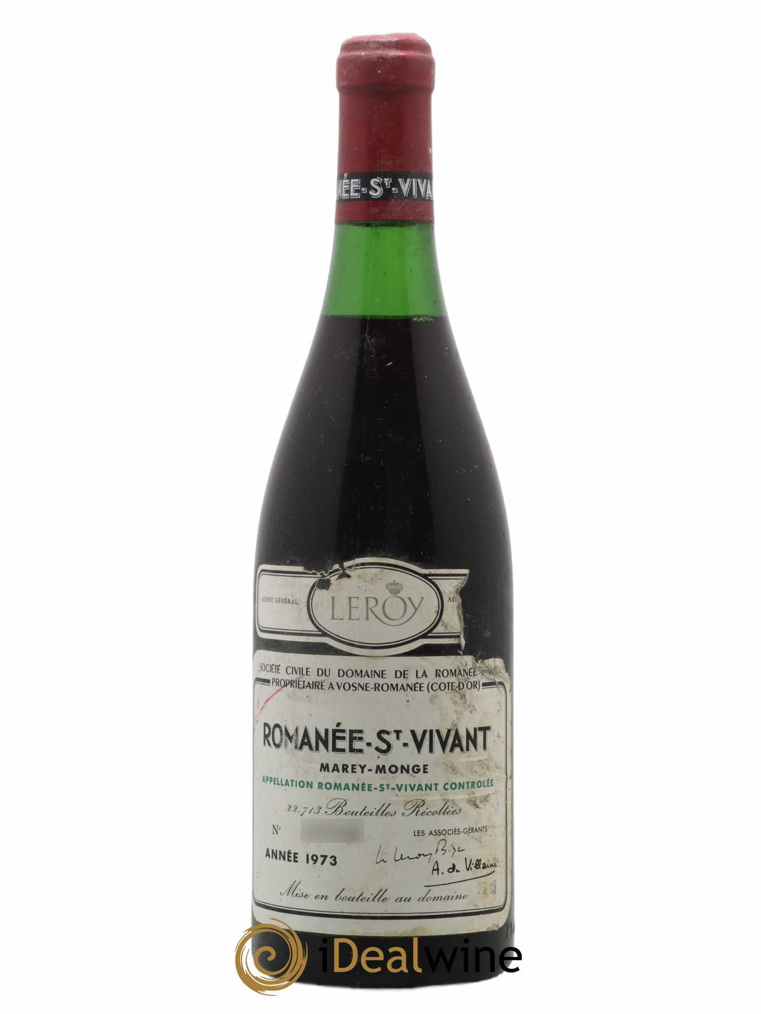 Romanée-Saint-Vivant Grand Cru Domaine de la Romanée-Conti 1973 - Lot de 1 bouteille - 0
