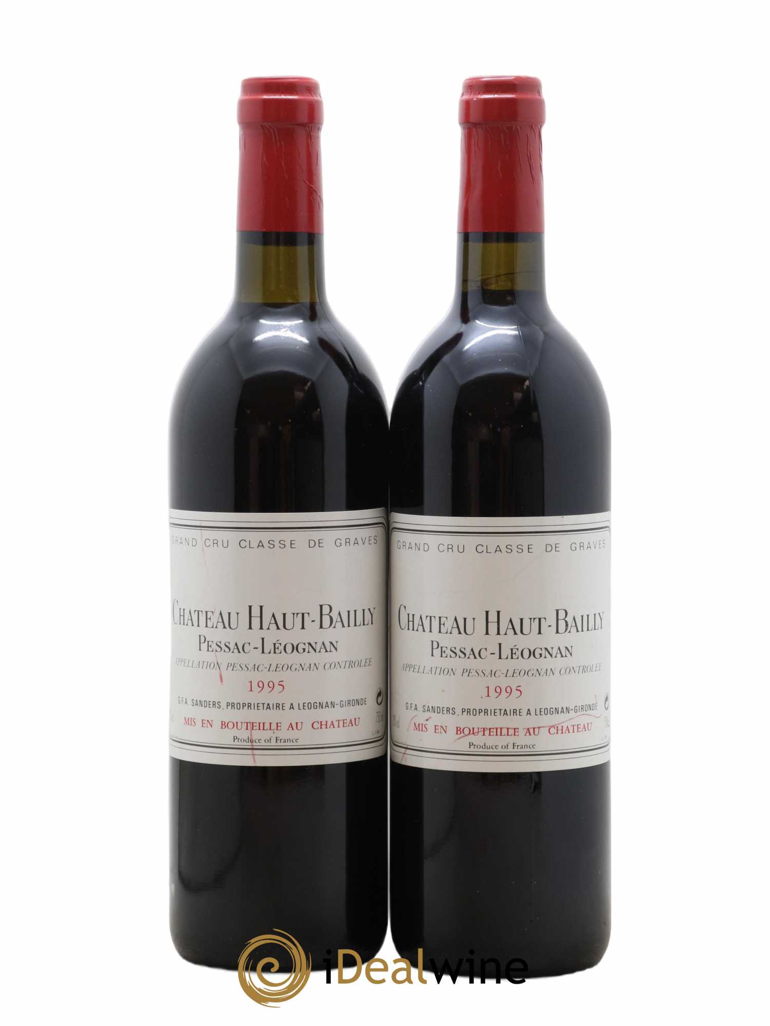 Château Haut-Bailly Cru Classé de Graves 1995 - Lot de 2 bouteilles - 0