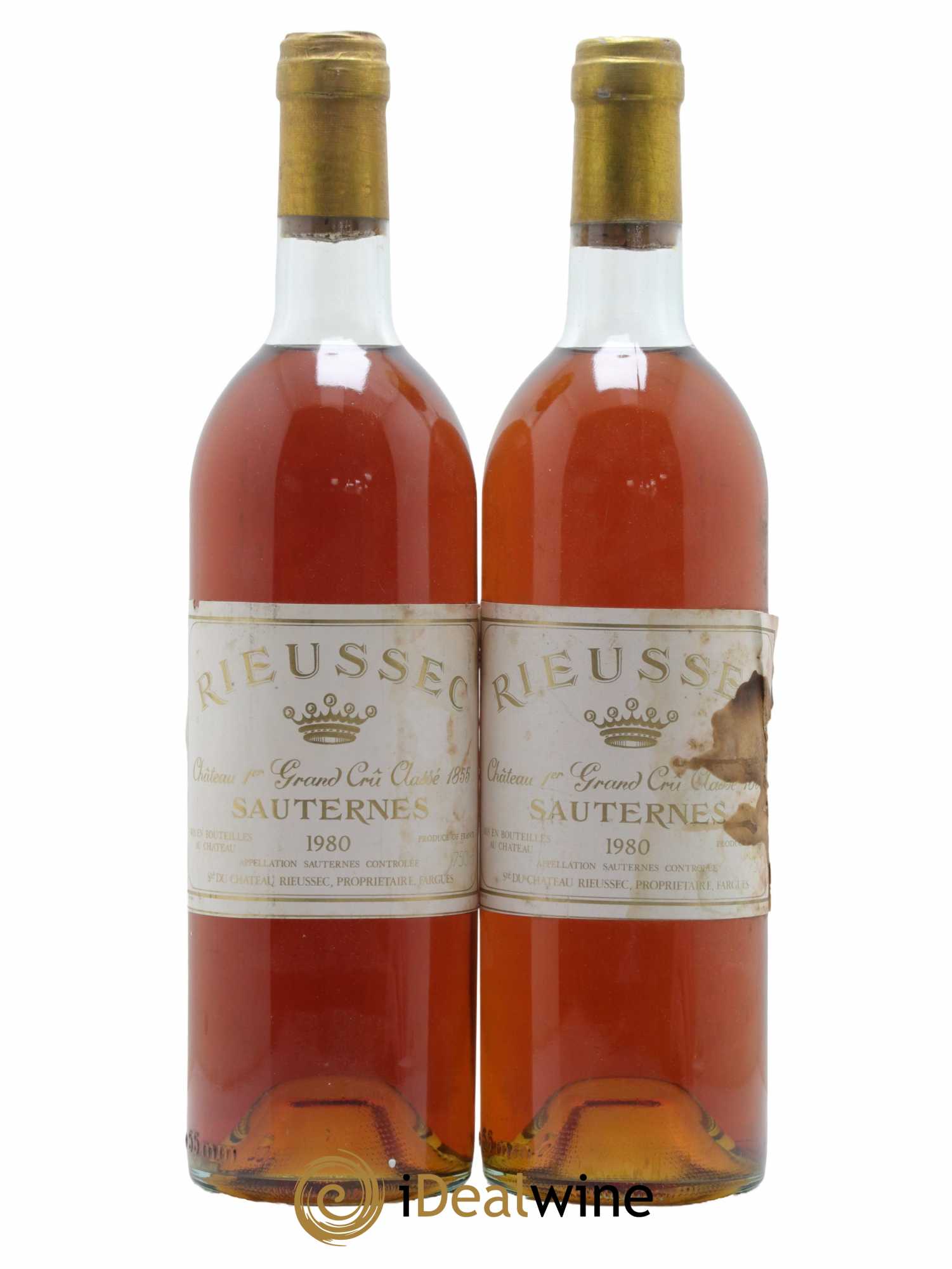Château Rieussec 1er Grand Cru Classé 1980 - Lotto di 2 bottiglie - 0