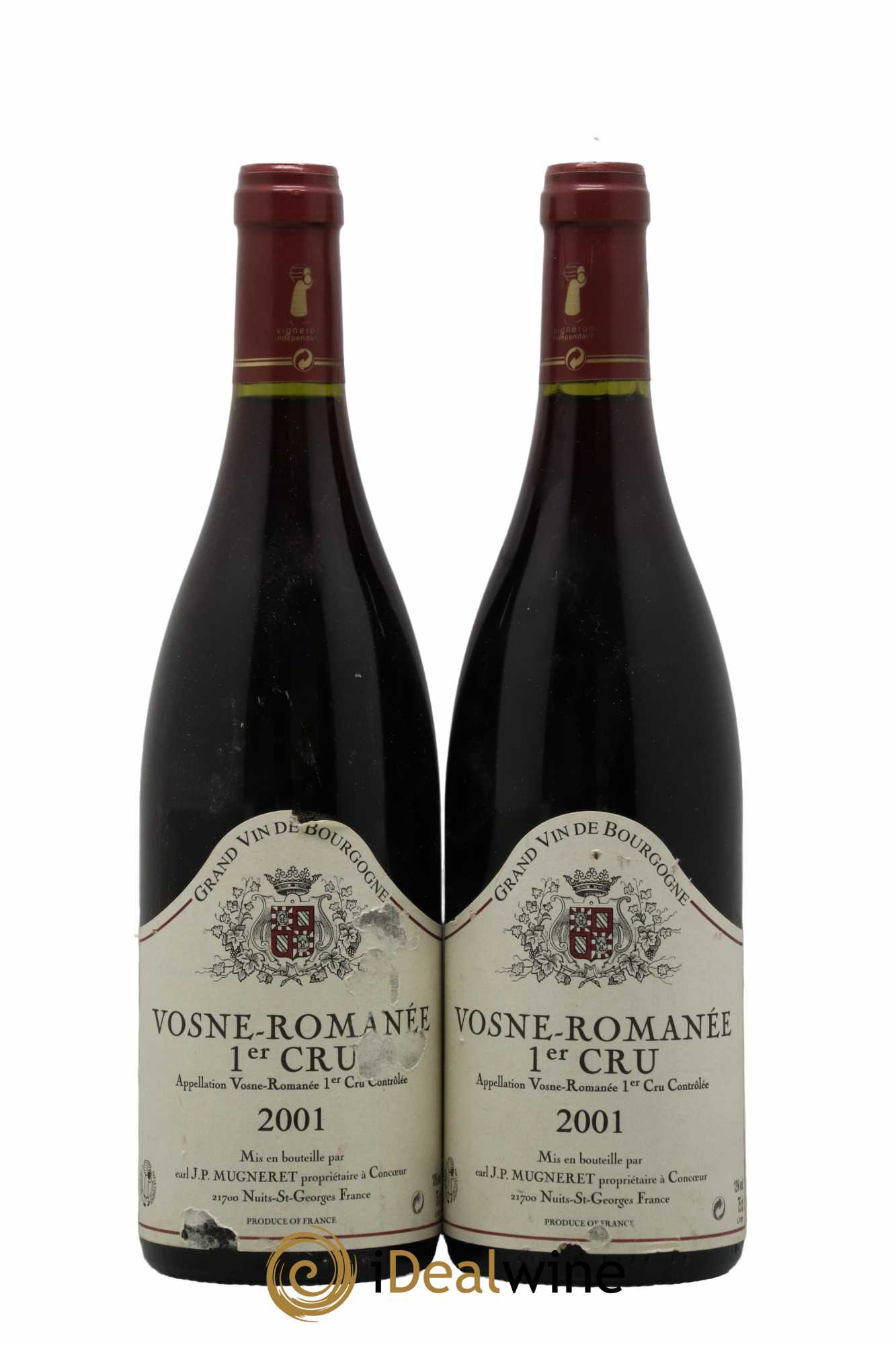 Vosne-Romanée 1er Cru Mugneret 2001 - Lot de 2 bouteilles - 0