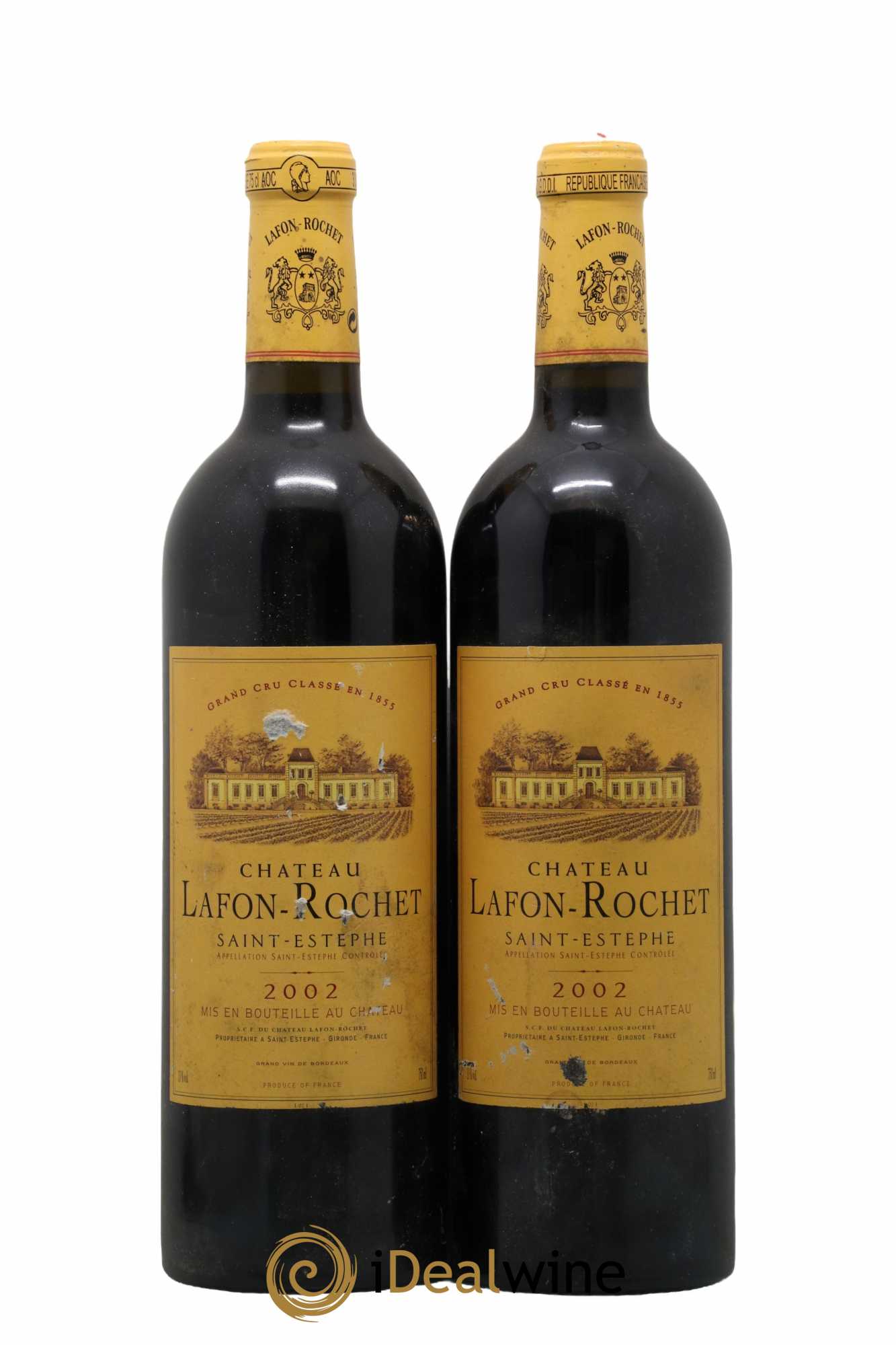 Château Lafon Rochet 4ème Grand Cru Classé 2002 - Lot de 2 bouteilles - 0