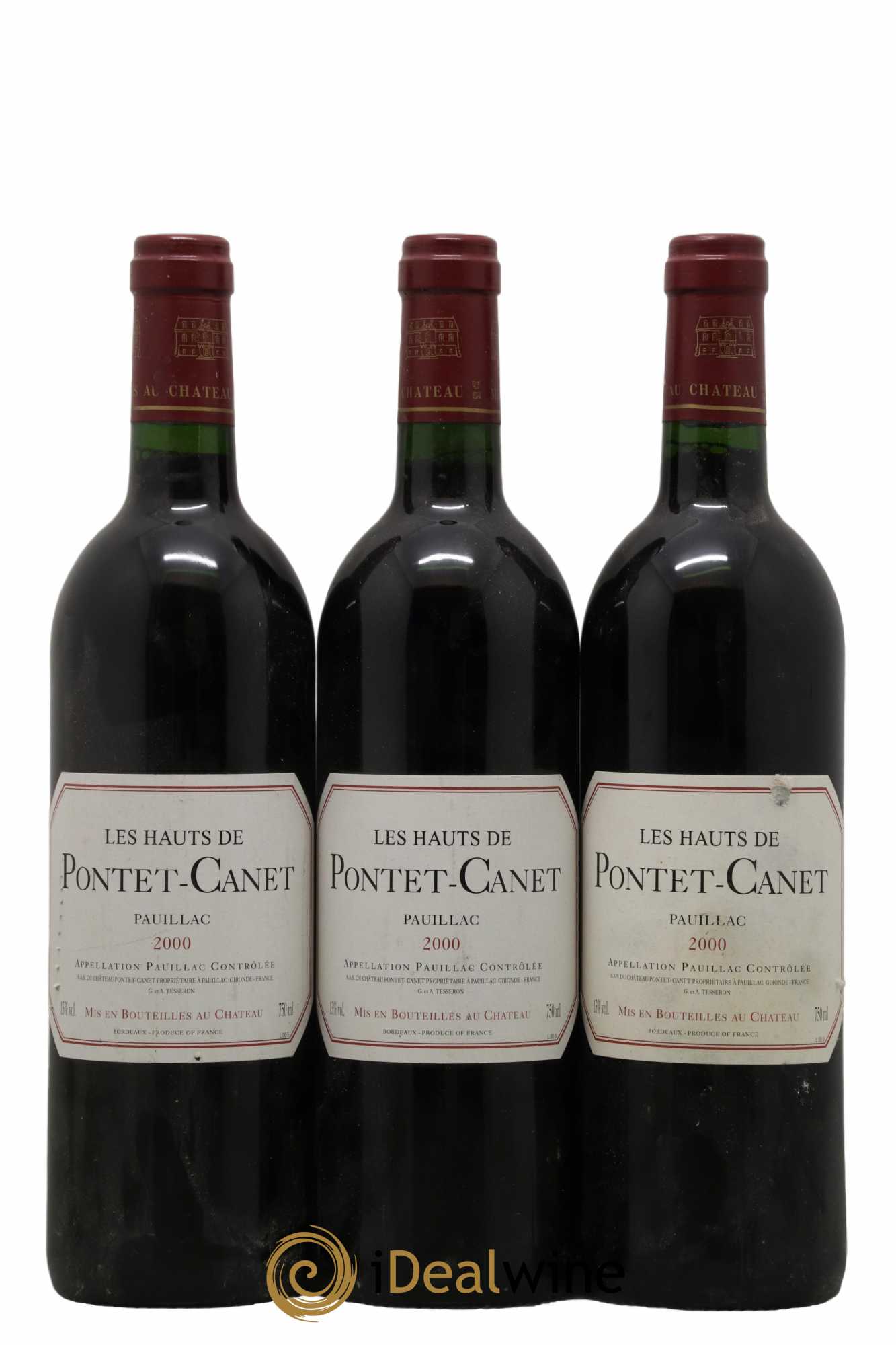 Les Hauts de Pontet-Canet Second Vin 2000 - Lot de 3 bouteilles - 0