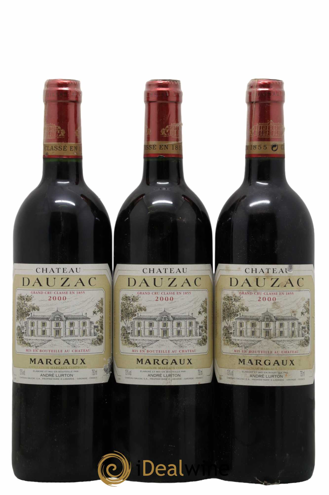 Château Dauzac 5ème Grand Cru Classé 2000 - Lot de 3 bouteilles - 0