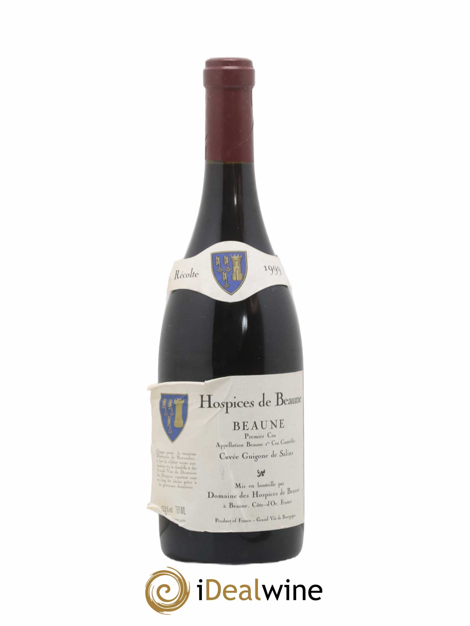 Beaune 1er Cru Hospices de Beaune Cuvée Guigone de Salins (sans prix de réserve) 1999 - Lot de 1 bouteille - 0