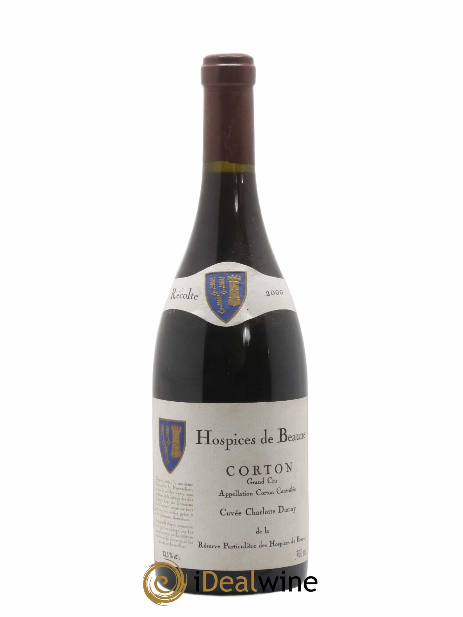 Corton Grand Cru Hospices de Beaune Cuvée Dumay 2000 - Lot de 1 bouteille - 0