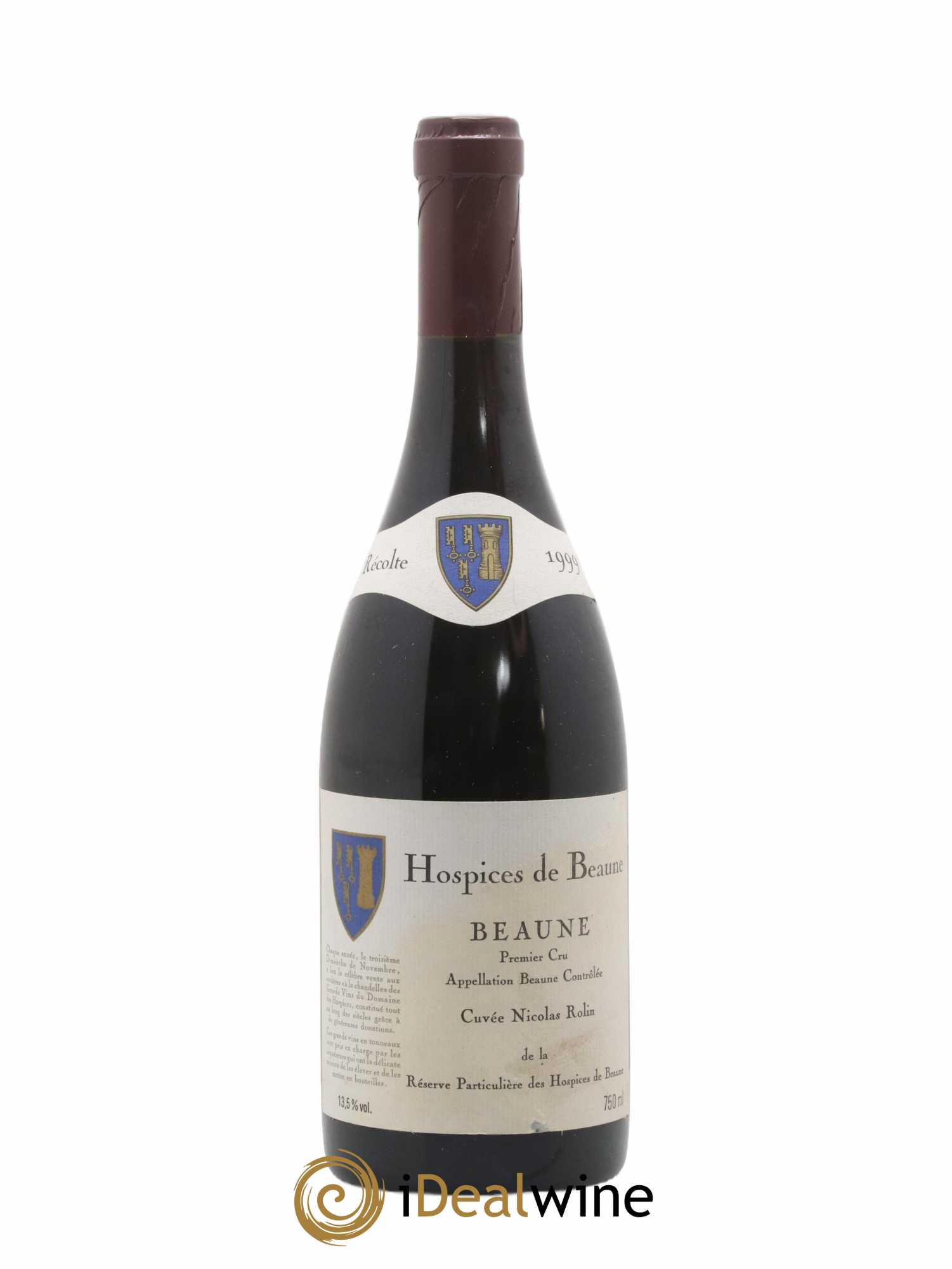 Beaune 1er Cru Hospices de Beaune Cuvée Nicolas Rollin 1999 - Lot de 1 bouteille - 0